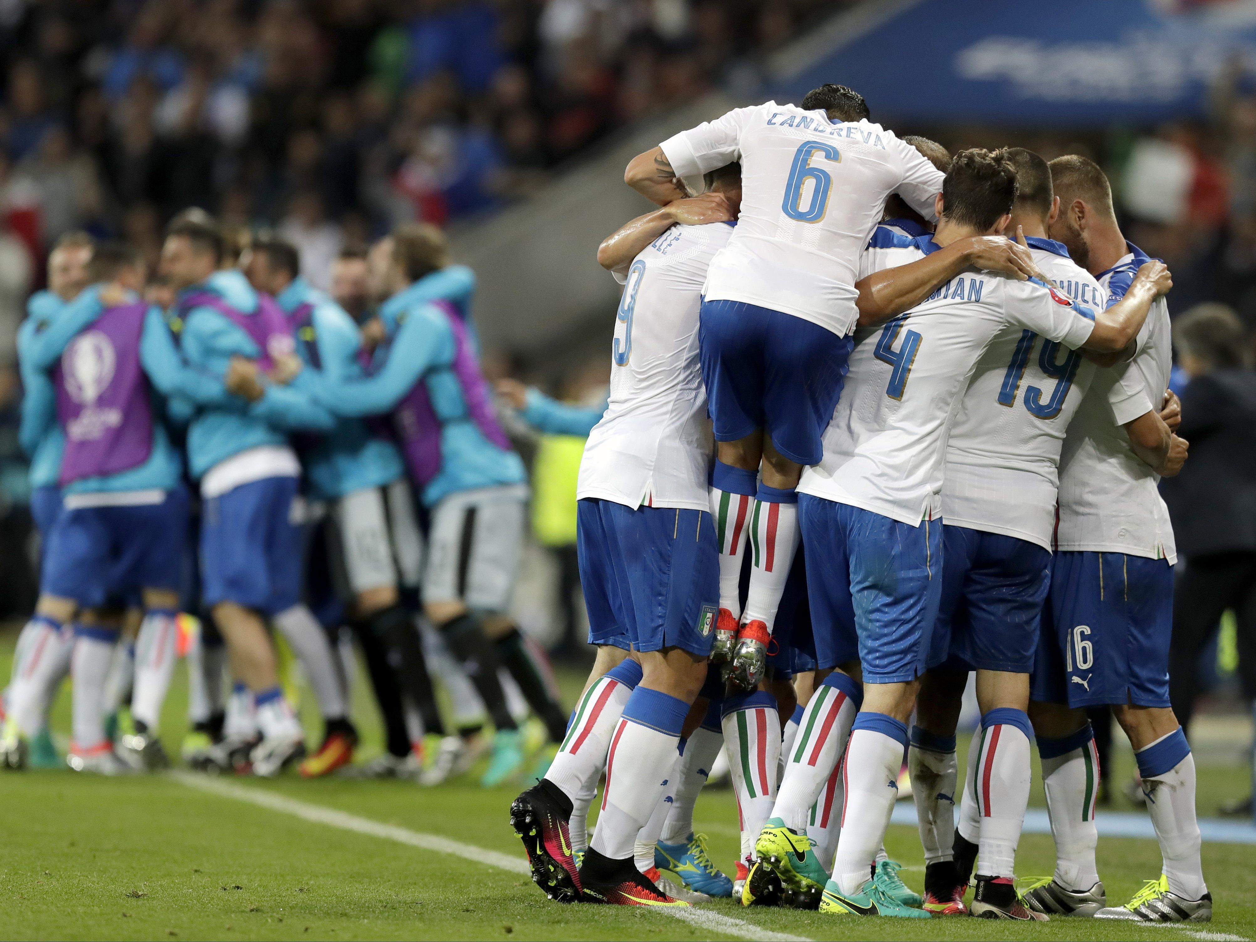 Die Italiener jubelten über einen wichtigen 2:0-Sieg gegen Belgien.