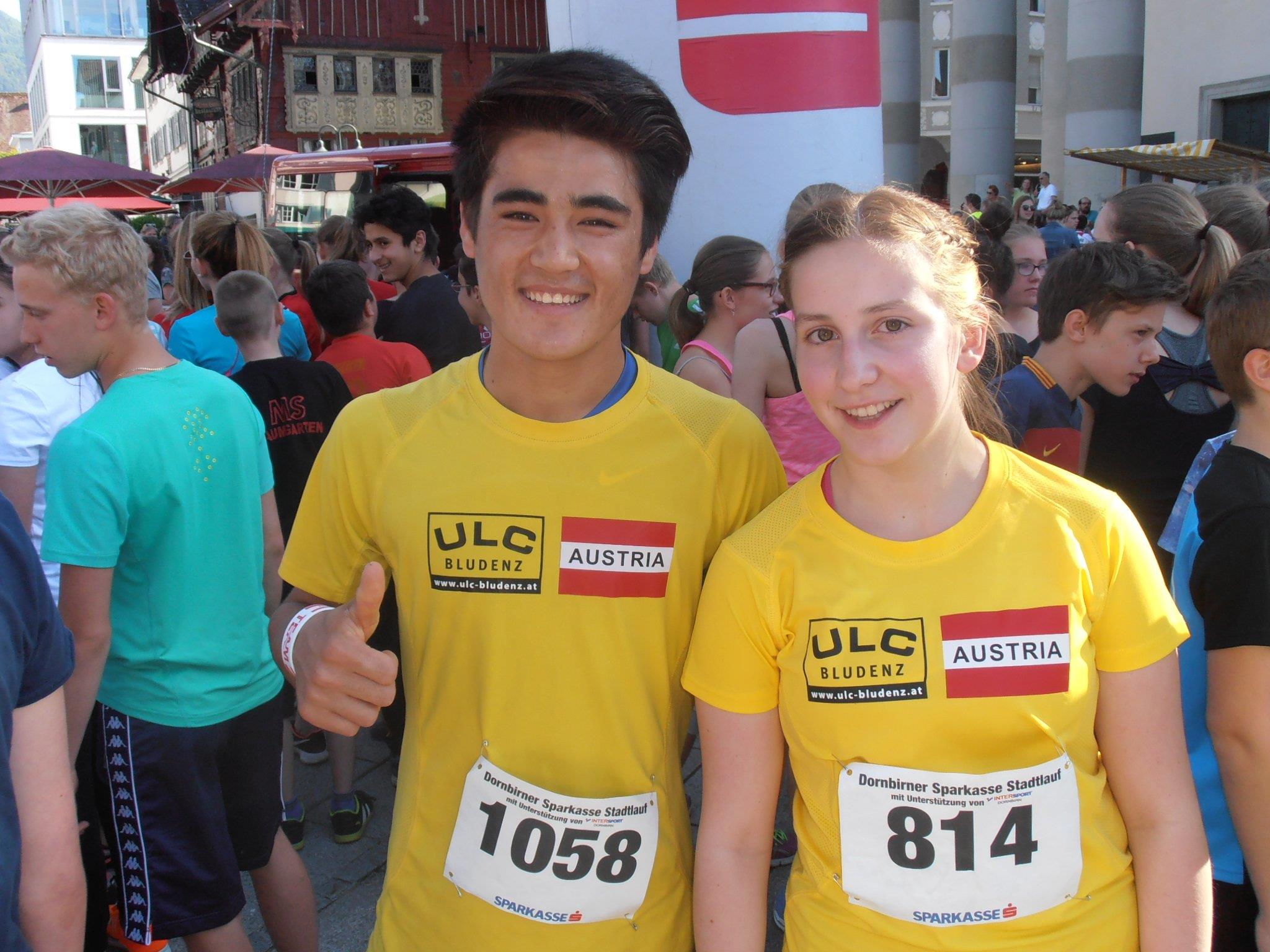 Ahmad und Sabrina erfolgreich beim Dornbirner Stadtlauf