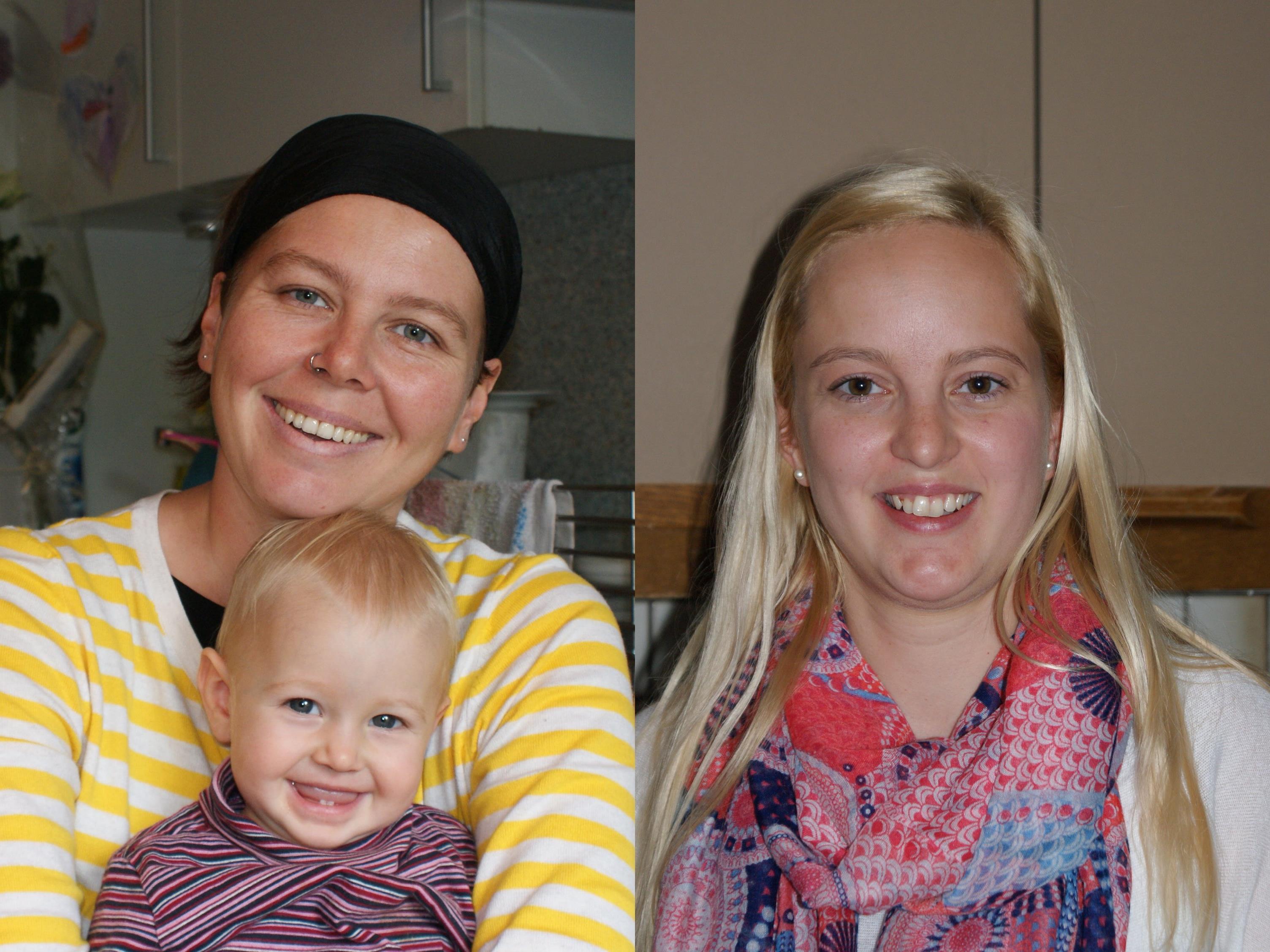 Andrea Müller (links) gibt die Babysittervermittlung im Walgau an Melanie Wrann ab (rechts).