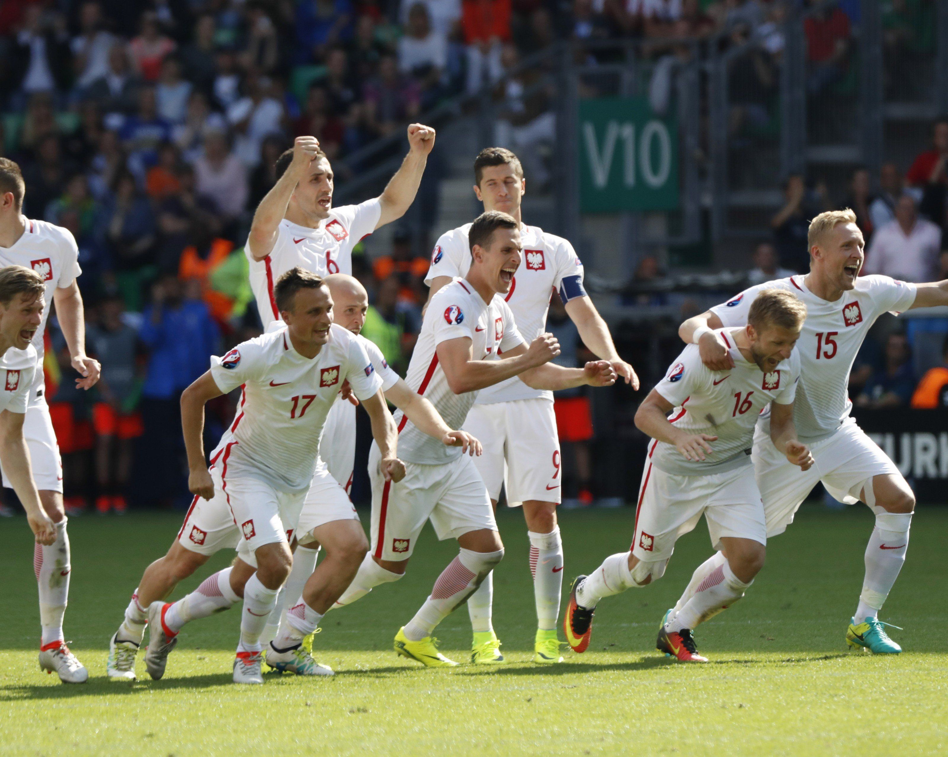 Großer Jubel bei den Polen über den Einzug ins Viertelfinale Großer Jubel bei den Polen über den Einzug ins Viertelfinale