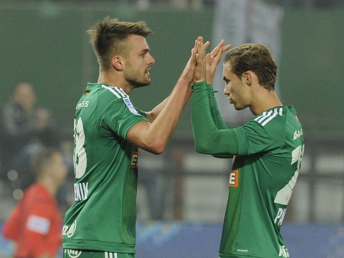 Philipp Prosenik (r.) wird von Rapid an den WAC verliehen. Philipp Prosenik (r.) wird von Rapid an den WAC verliehen.