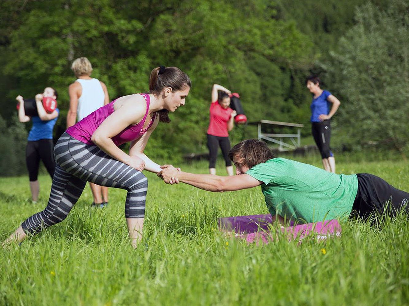 Der Sunnahof wird zum Trainingsplatz für das „Bootcamp“. Der Sunnahof wird zum Trainingsplatz für das „Bootcamp“.