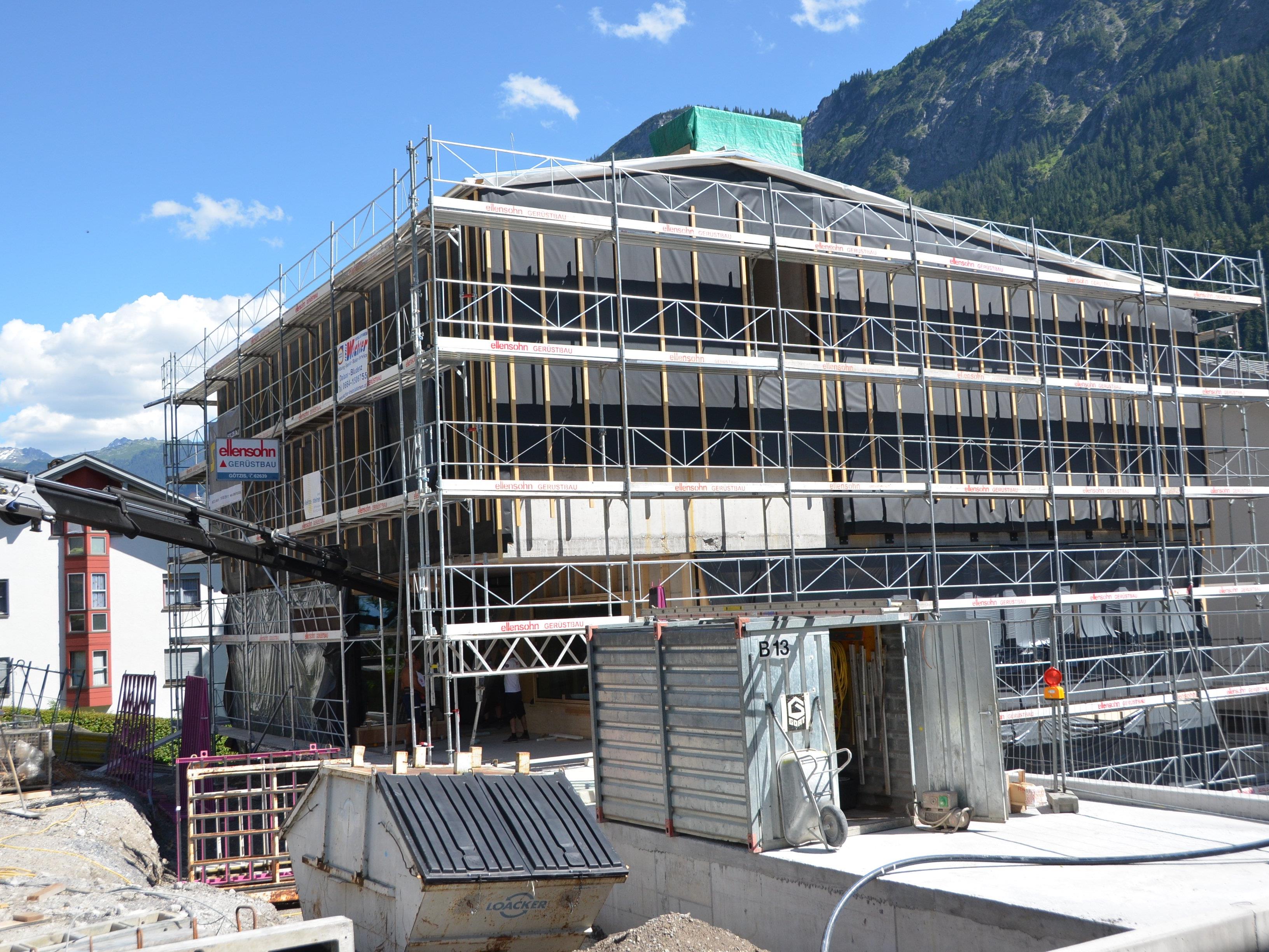 Gemeindezentrum Innerbraz Baufortschritt Juli 2016