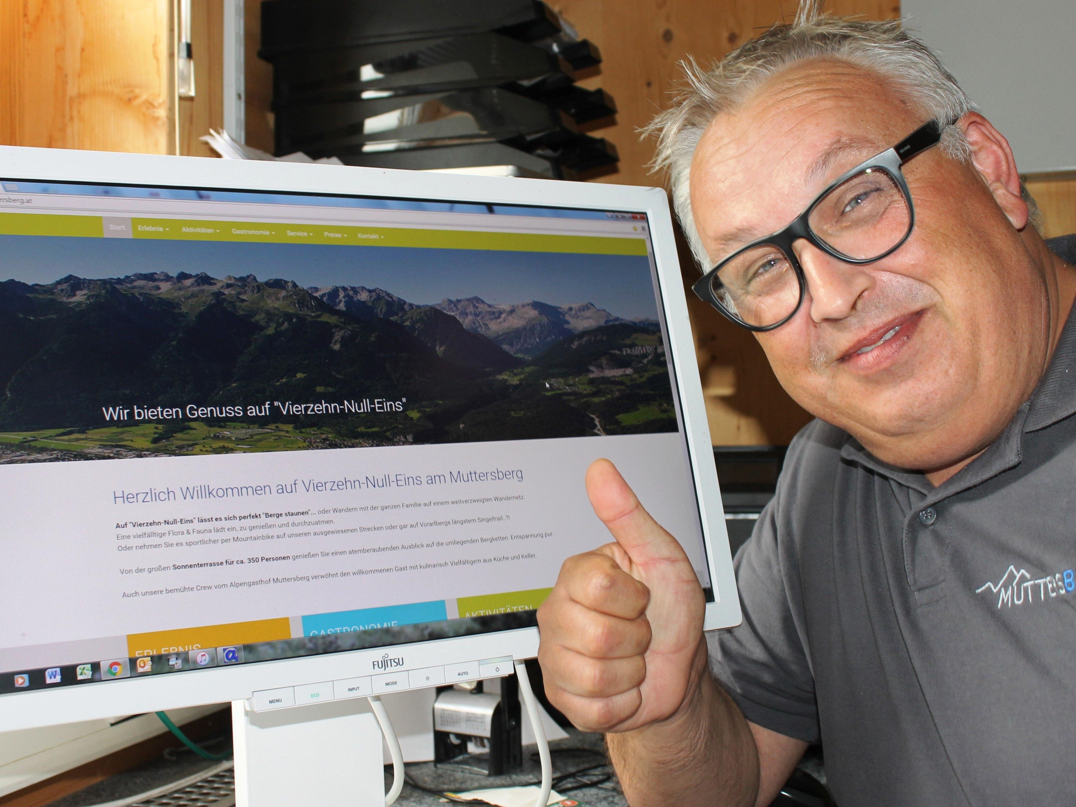 Muttersberg Geschäftsführer Johann Bandl und seine Teams von Seilbahn und Alpengasthof präsentieren sich mit einem neuen Internetauftritt