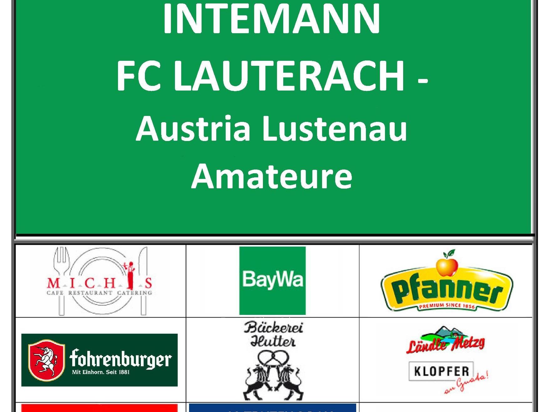 Der intemann FC Lauterach trifft auf die Amateure von Austria Lustenau