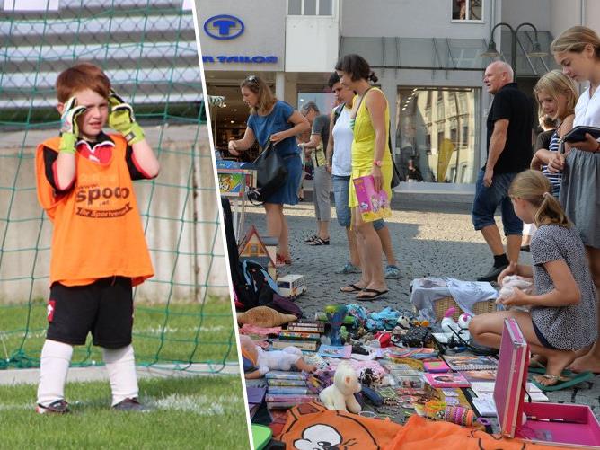 Der Familiensommer Dornbirn mit Fußball-Camp und Kinderflohmarkt ist gestartet.