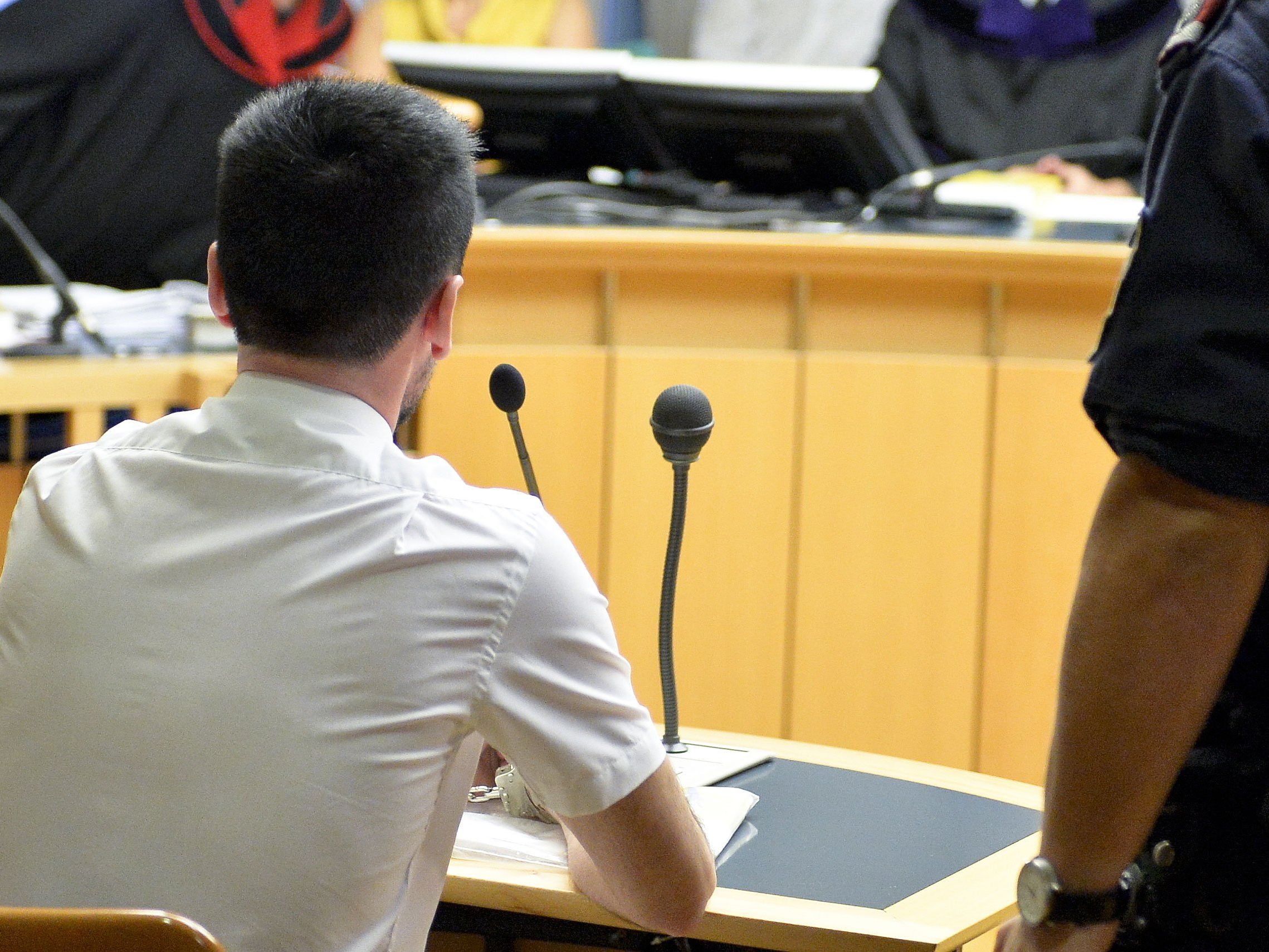 Der Angeklagte beim Prozess in Wien Der Angeklagte beim Prozess in Wien