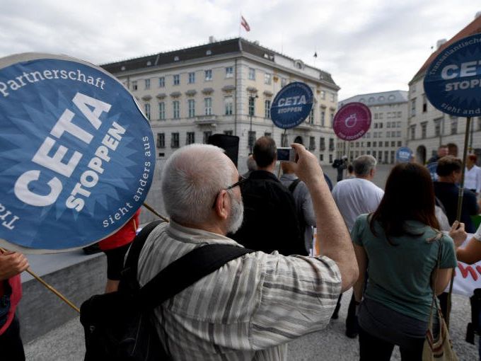 Proteste gegen das Freihandelsabkommen