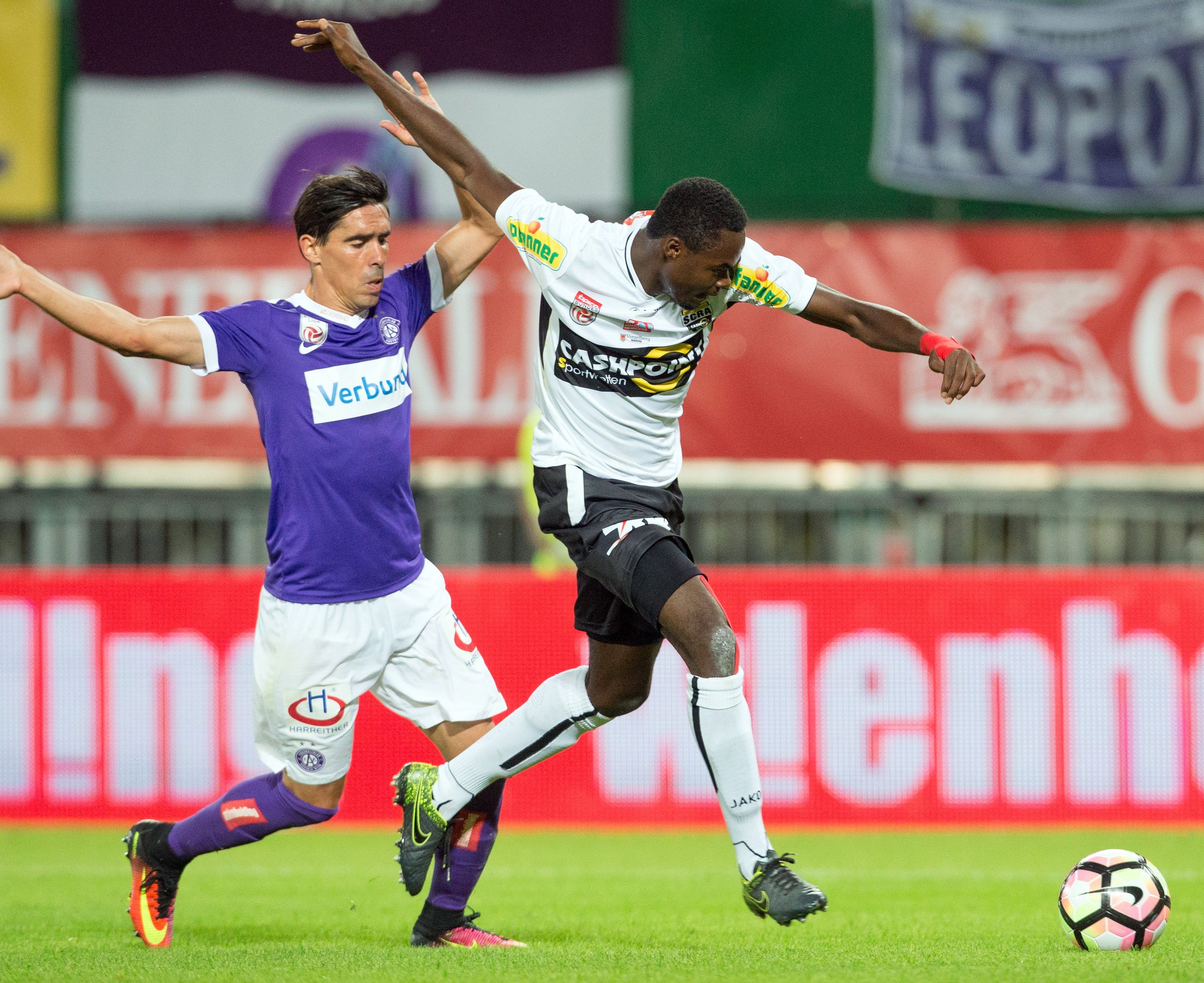 Dimitri Oberlin traf auch beim Spiel gegen Austria Wien. Dimitri Oberlin traf auch beim Spiel gegen Austria Wien.
