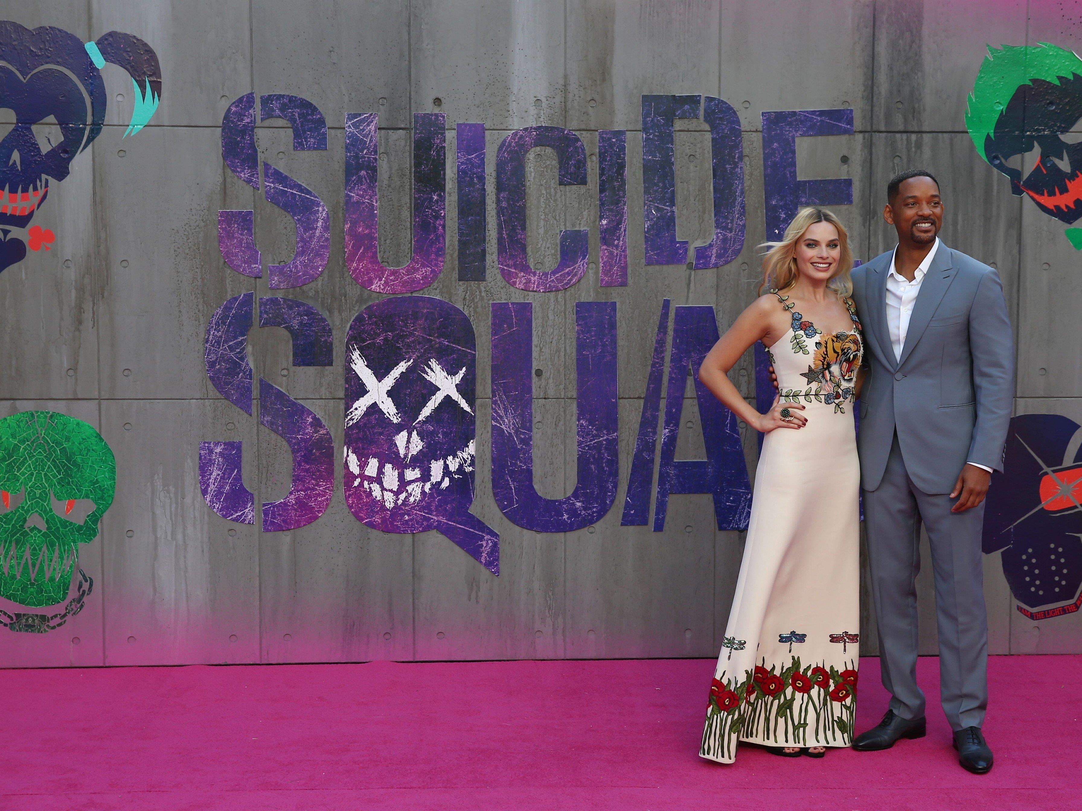 Am Mittwoch fand die Europapremiere von "Suicide Squad" in London statt. Am Mittwoch fand die Europapremiere von "Suicide Squad" in London statt.