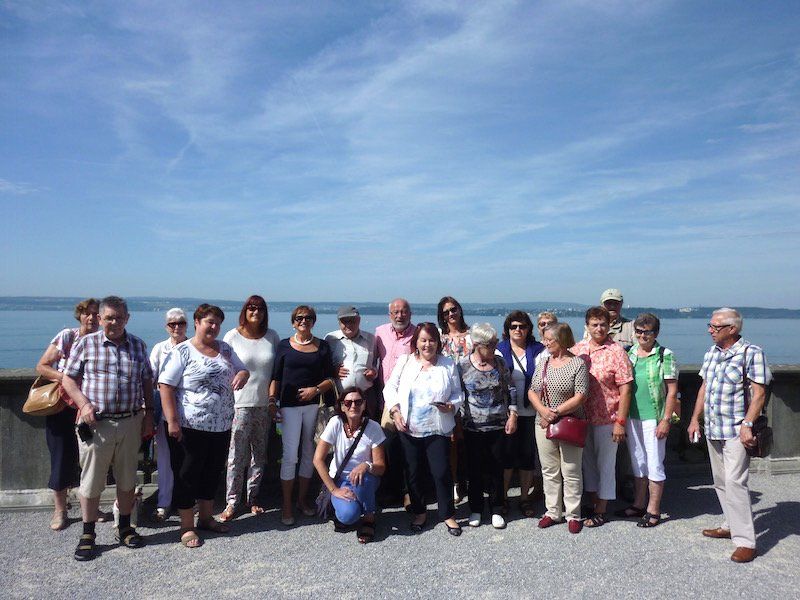 Meersburg mit Blick auf den Bodensee