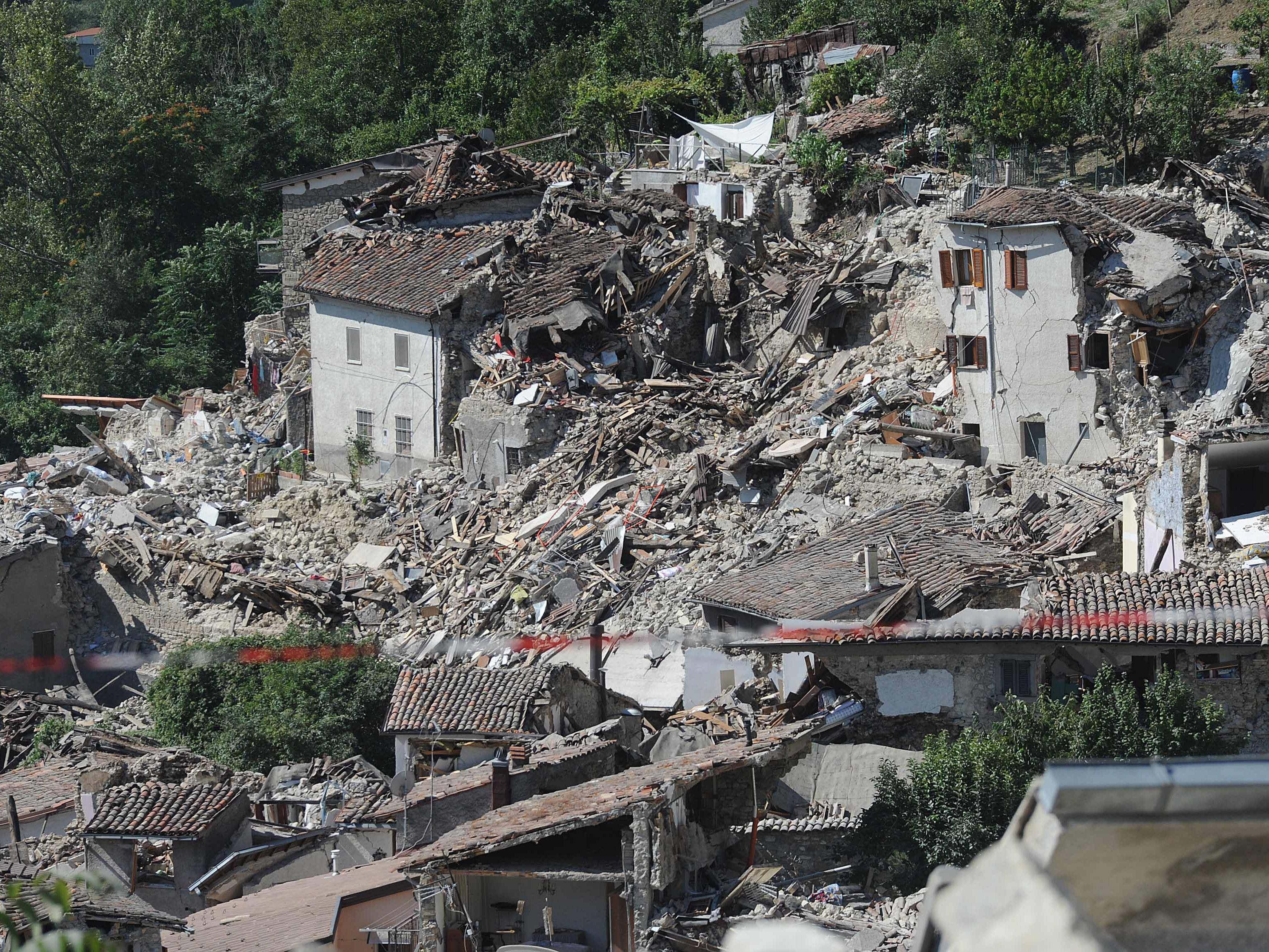 Auch die Ortschaft Pescara del Tronto wurde schwer getroffen