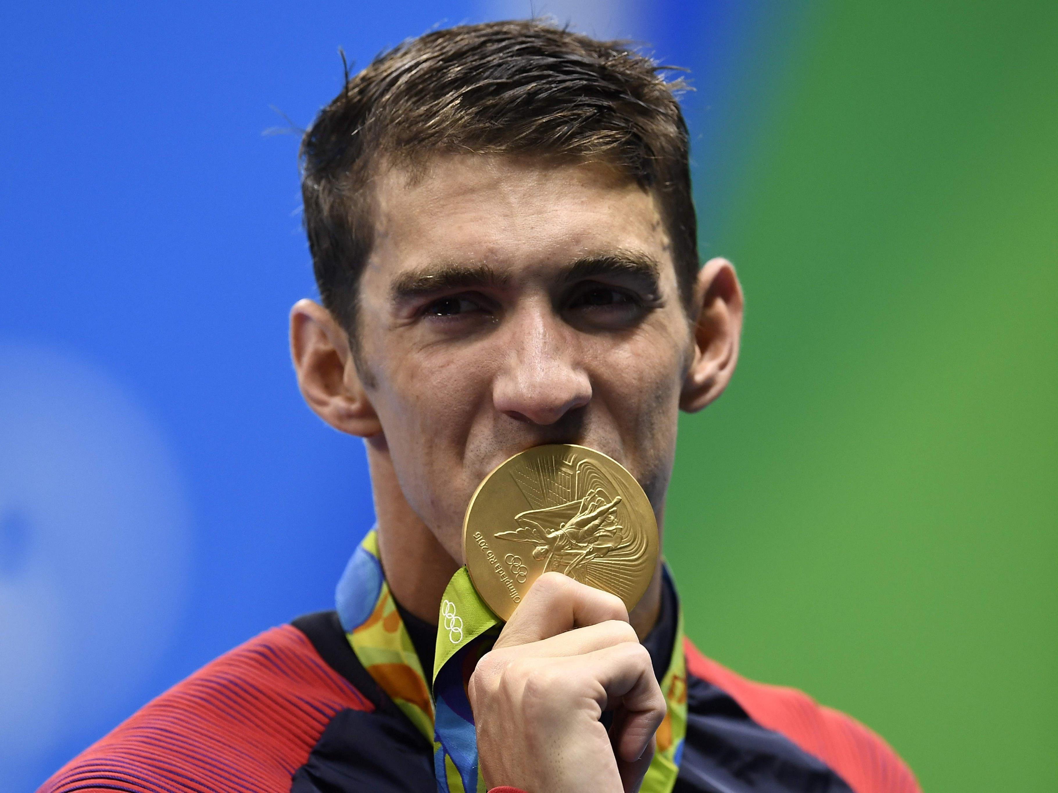 Der amerikanische "Gold-Fisch": Michael Phelps.