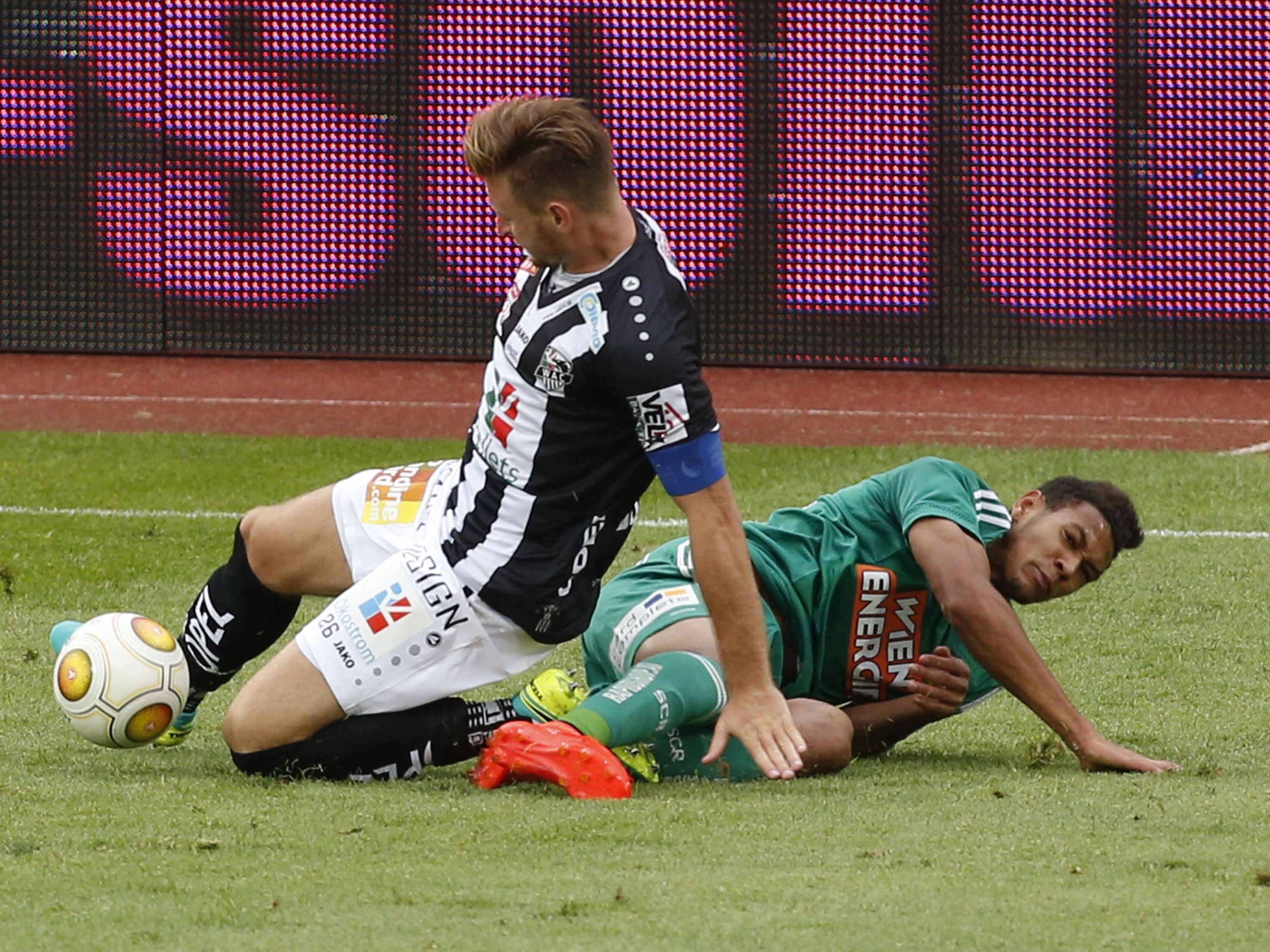 Rapid musste sich gegen den WAC mit 1:1 geschlagen geben. Rapid musste sich gegen den WAC mit 1:1 geschlagen geben.