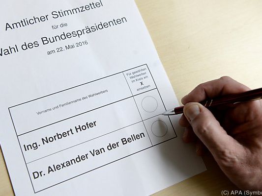 Ein Stimmzettel von der ersten Stichwahl. Ein Stimmzettel von der ersten Stichwahl.