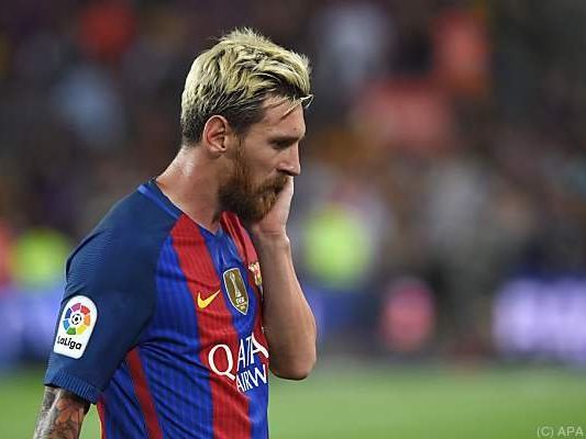 Barcelonas Superstürmer Lionel Messi sah schon glücklicher aus Barcelonas Superstürmer Lionel Messi sah schon glücklicher aus