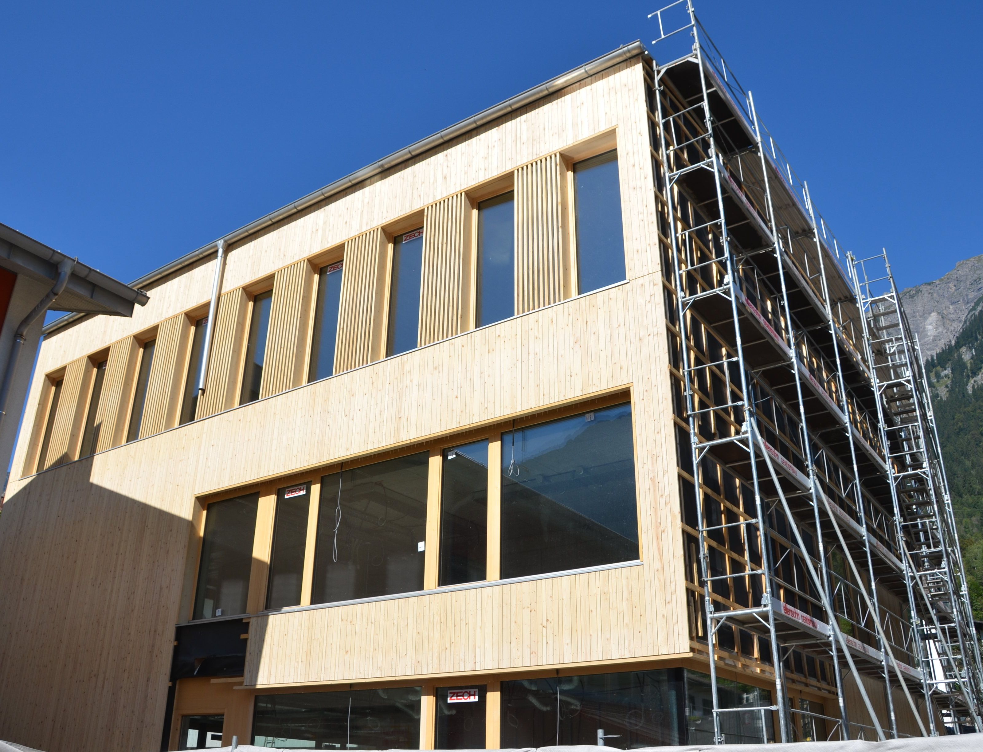 Gemeindezentrum Innerbraz Baufortschritt September Gemeindezentrum Innerbraz Baufortschritt September