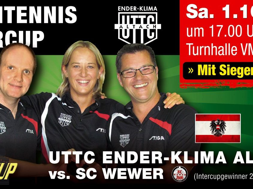 Start des Tischtennis Intercup 2016 Start des Tischtennis Intercup 2016