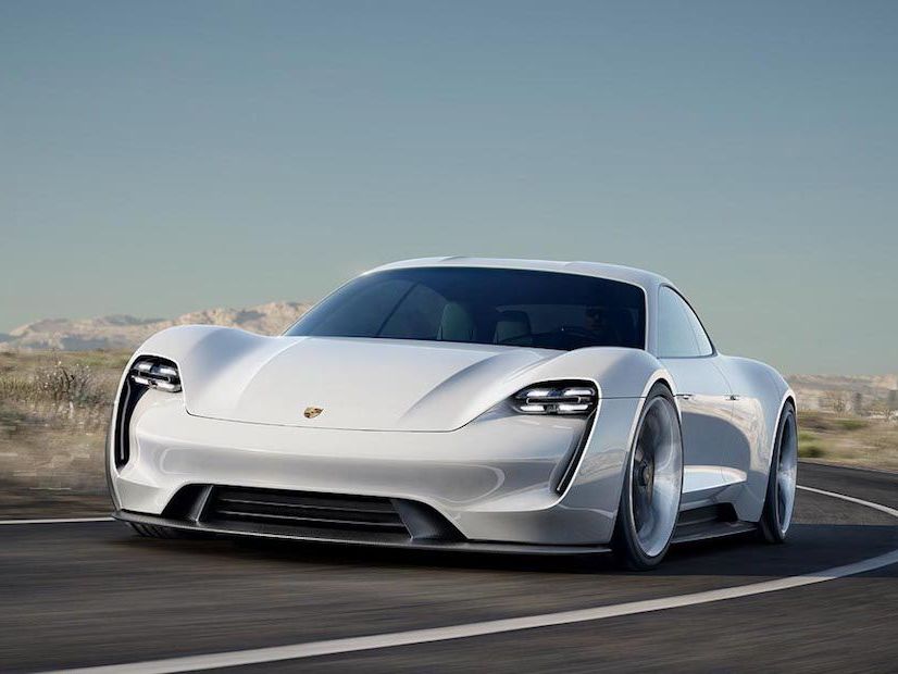 So soll das erste Elektroauto von Porsche aussehen. So soll das erste Elektroauto von Porsche aussehen.