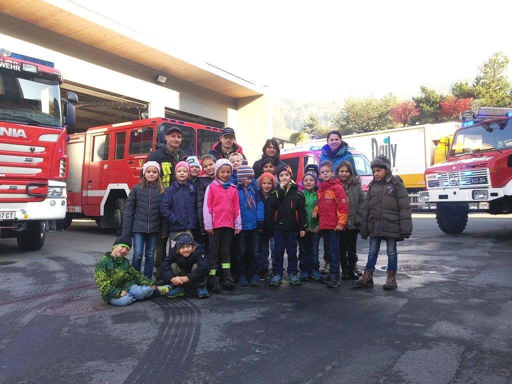 Die jungen Besucher waren bei der Schrunser Feuerwehr herzlich willkommen.