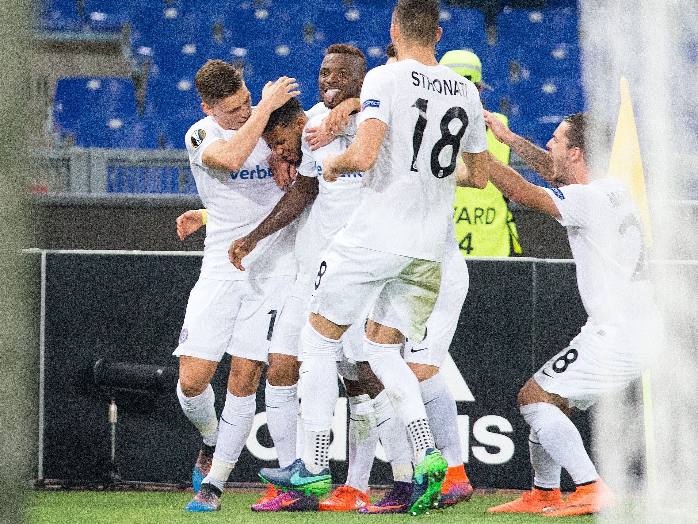 Austria Wien erkämpfte in Rom ein 3:3. Austria Wien erkämpfte in Rom ein 3:3.