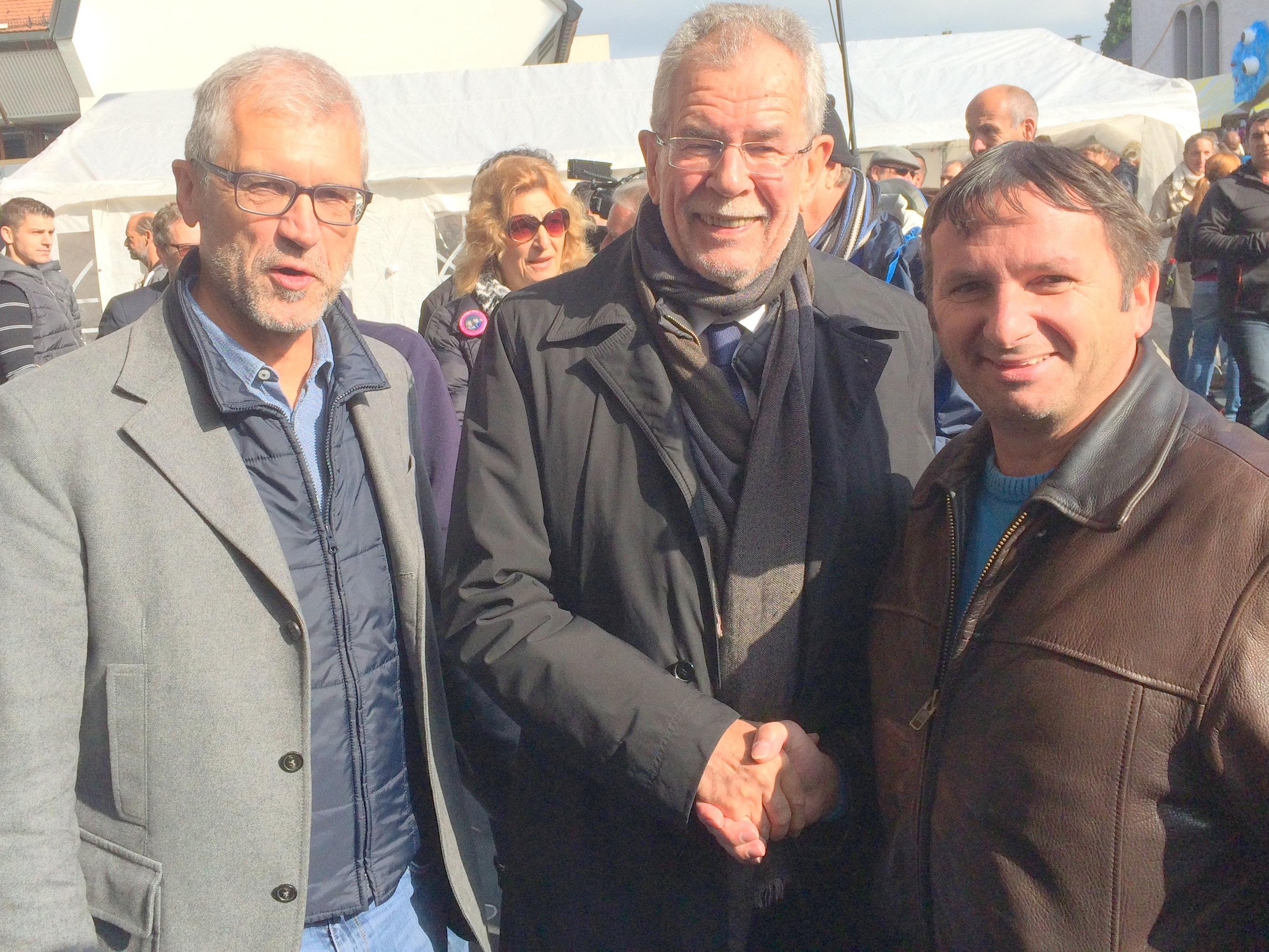 Dr. Alexander van der Bellen  mit NR Harald Walser und Willi Witzemann