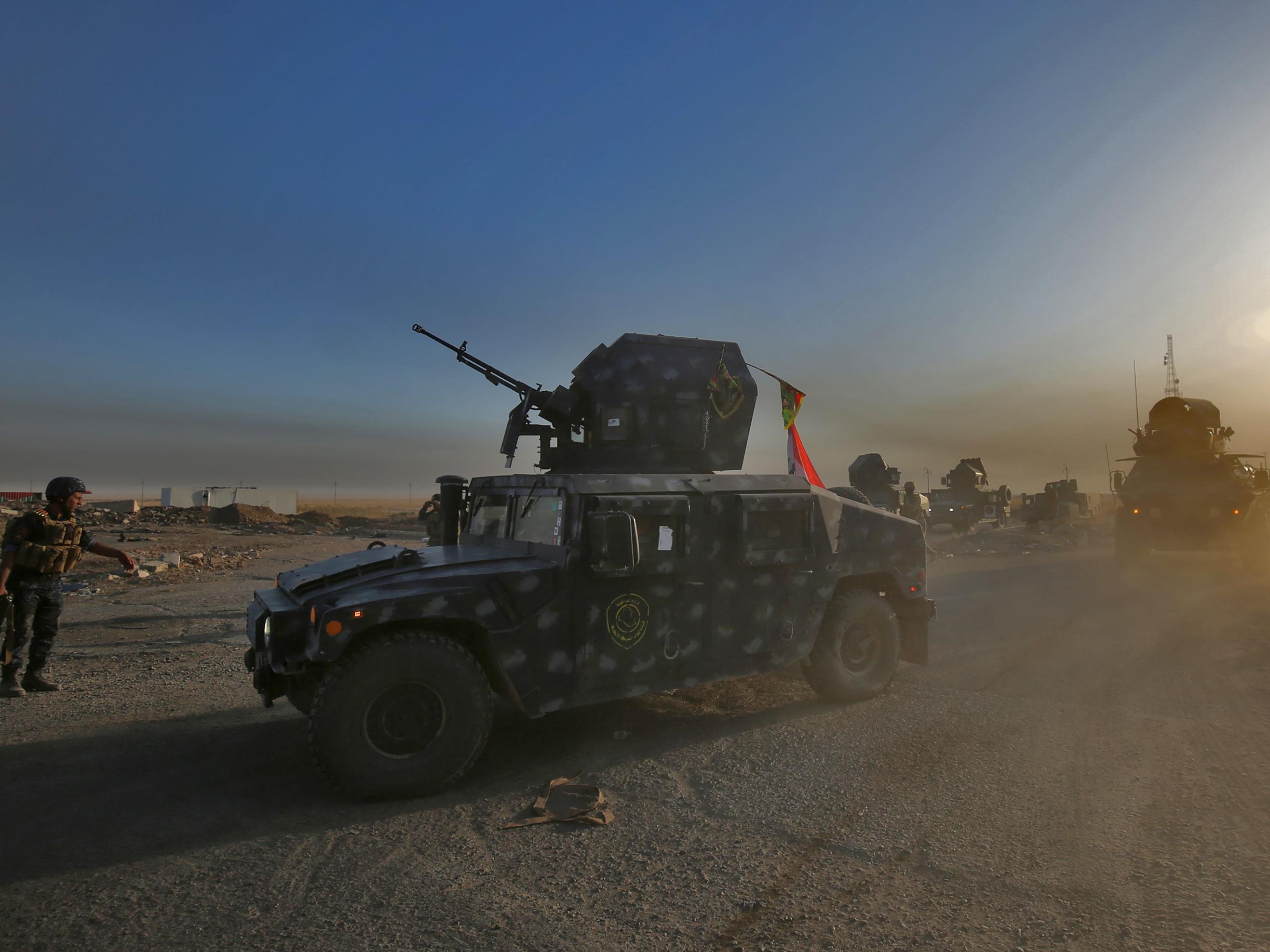 Irakische Truppen rücken nach Mosul vor.