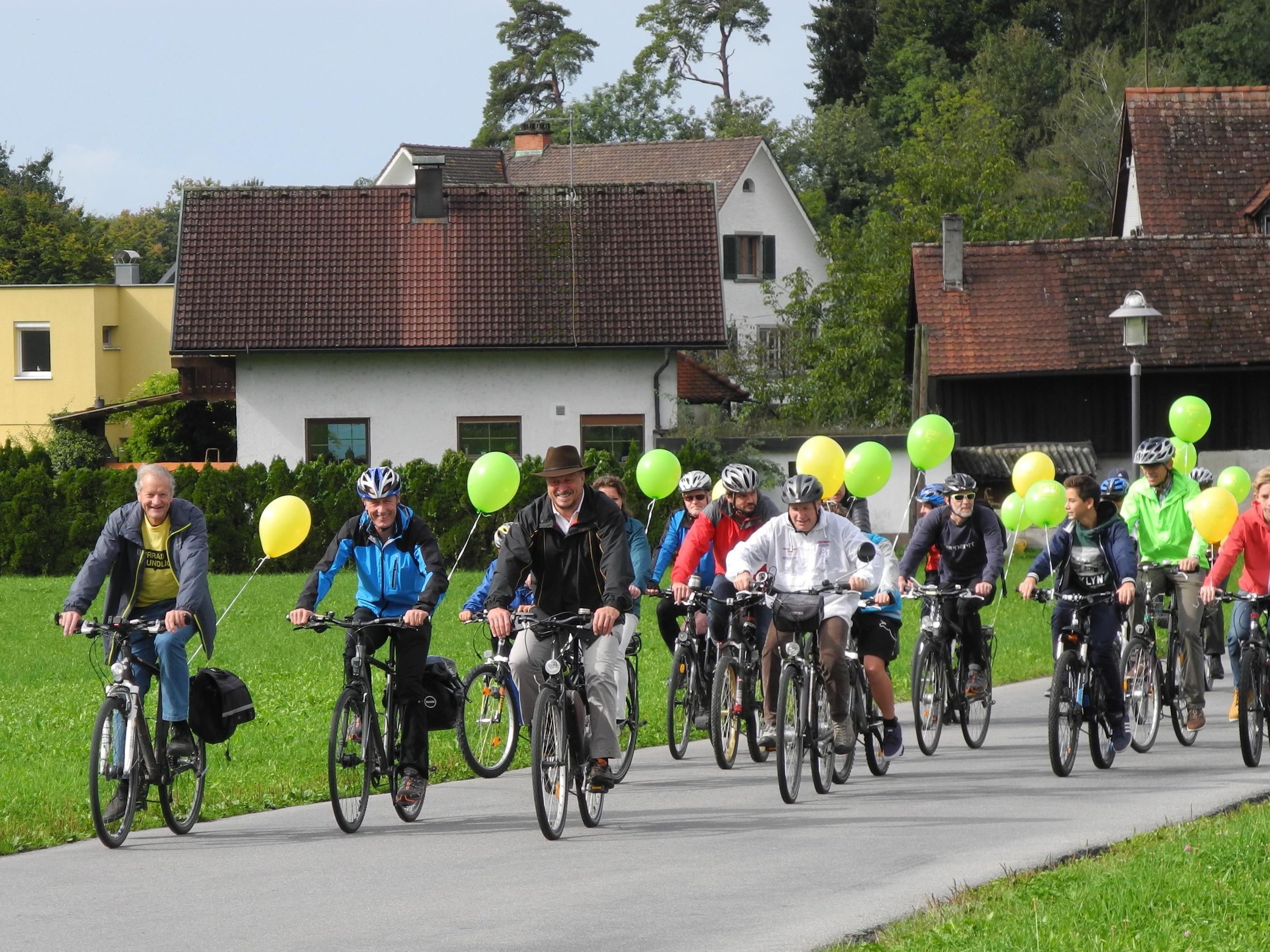 Einladung zur Abschlussveranstaltung mit Preisverlosung des RADIUS Fahrrad-Wettbewerbes 2016 im Leiblachtal.