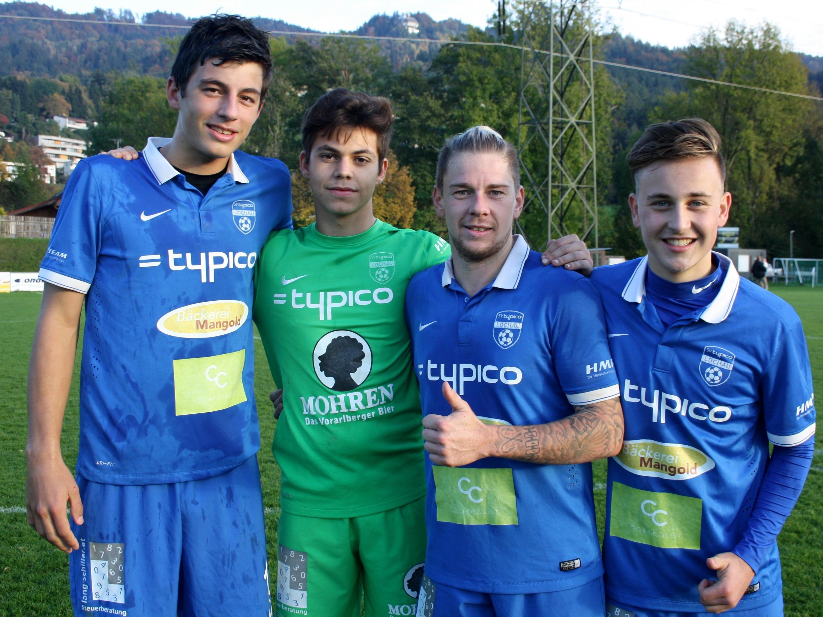 Sie waren die „Helden“ einer toll aufspielenden Mannschaft: Fabio Feldkircher, Tormann Sandro Eichhübl, Stefan Maccani und Kevin Prantl.