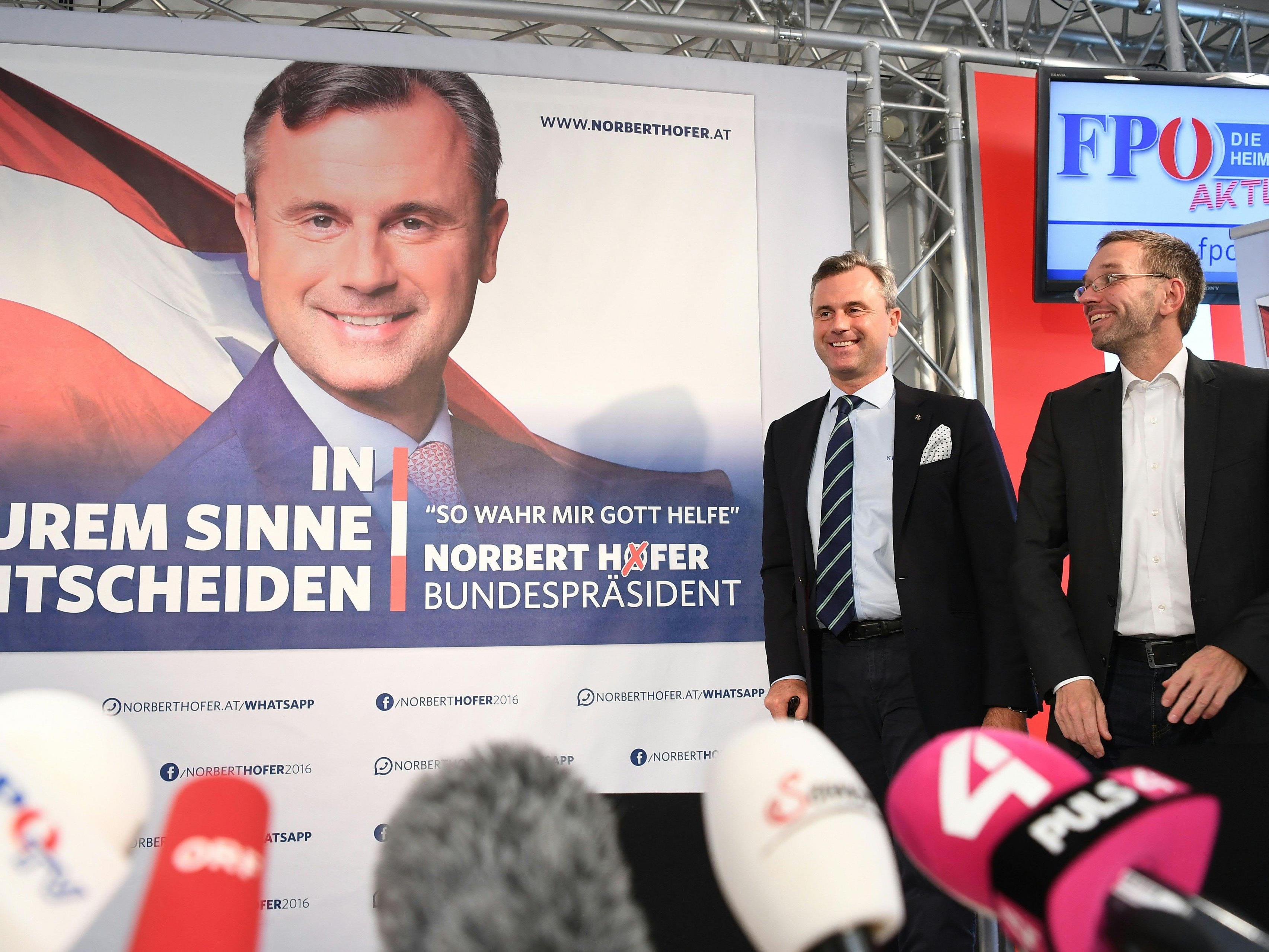 Norbert Hofers Wahlplakate sind umstritten.