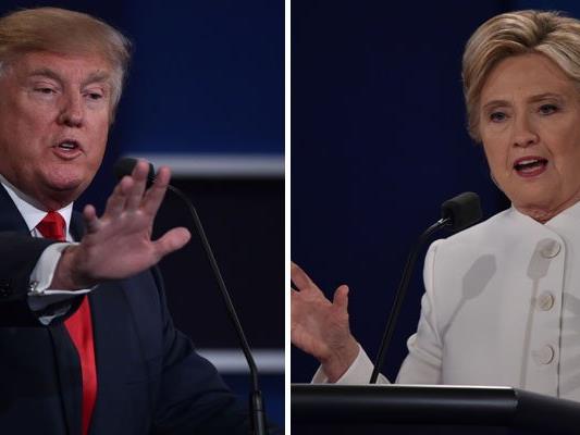 Donald Trump und Hillary Clinton trafen in der Nacht in einer finalen Debatte vor den Wahlen aufeinander.