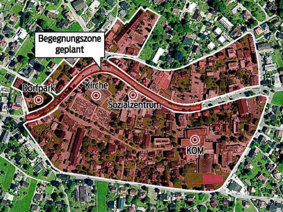 Masterplan für den Altacher Ortskern: Gemeinde arbeitet Pläne für Begegnunsgzone im Zentrum aus.