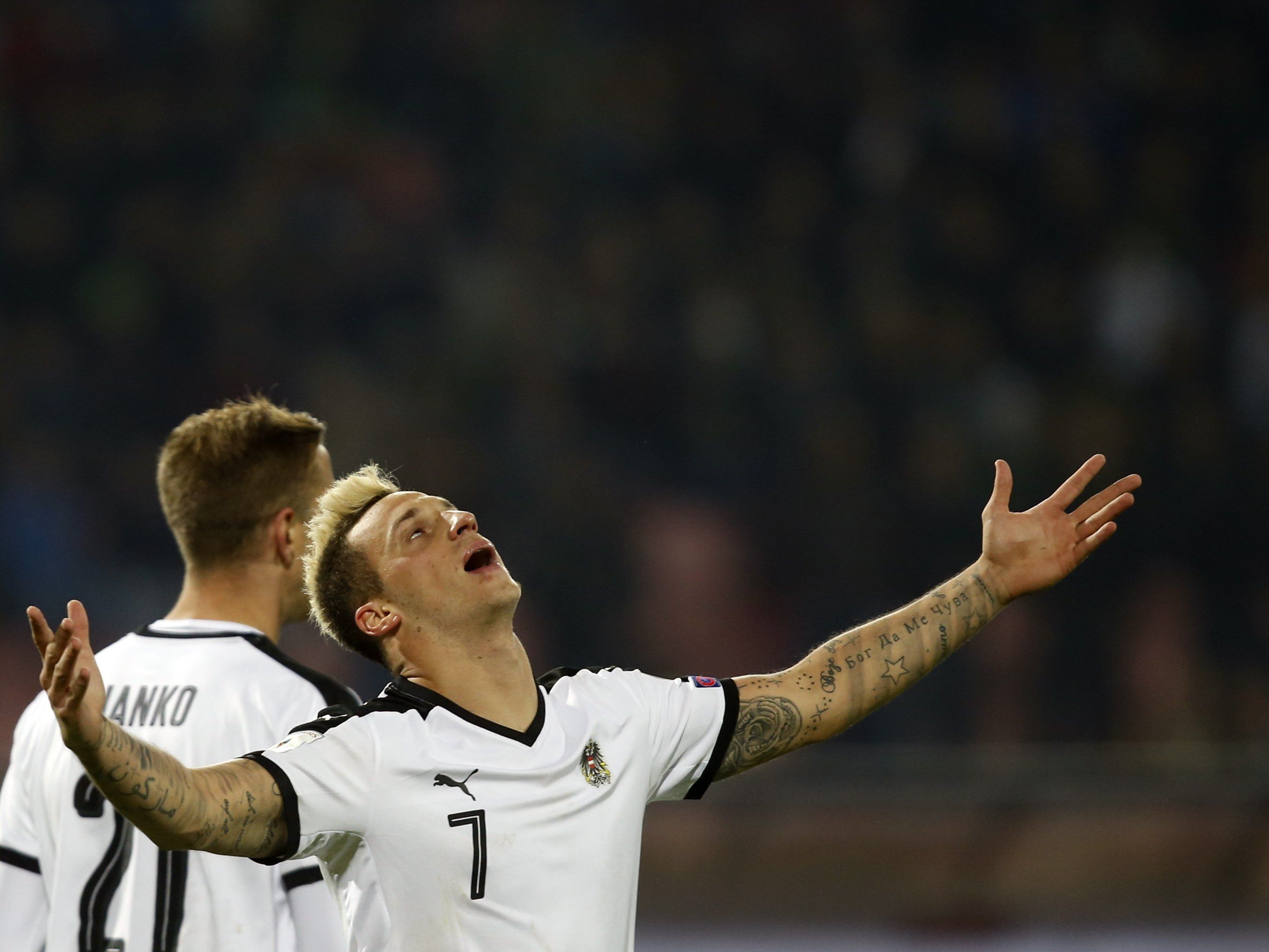 Marko Arnautović lamentiert die Niederlage in Serbien. Marko Arnautović lamentiert die Niederlage in Serbien.