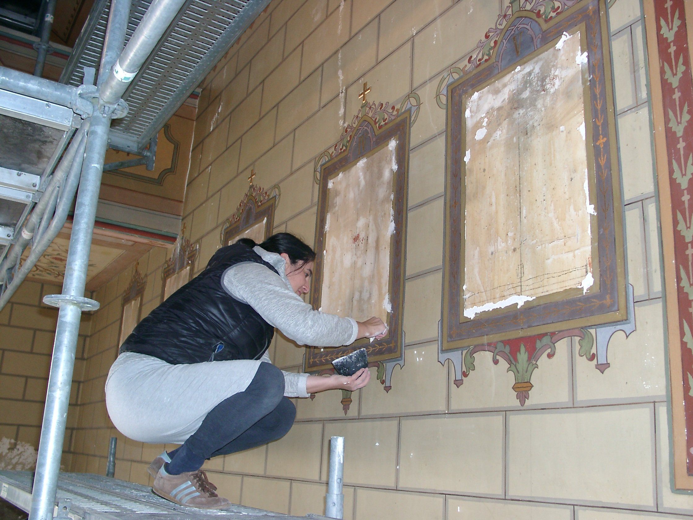 Die Restaurierung in der St. MIchael Kirche ist im Gang Die Restaurierung in der St. MIchael Kirche ist im Gang