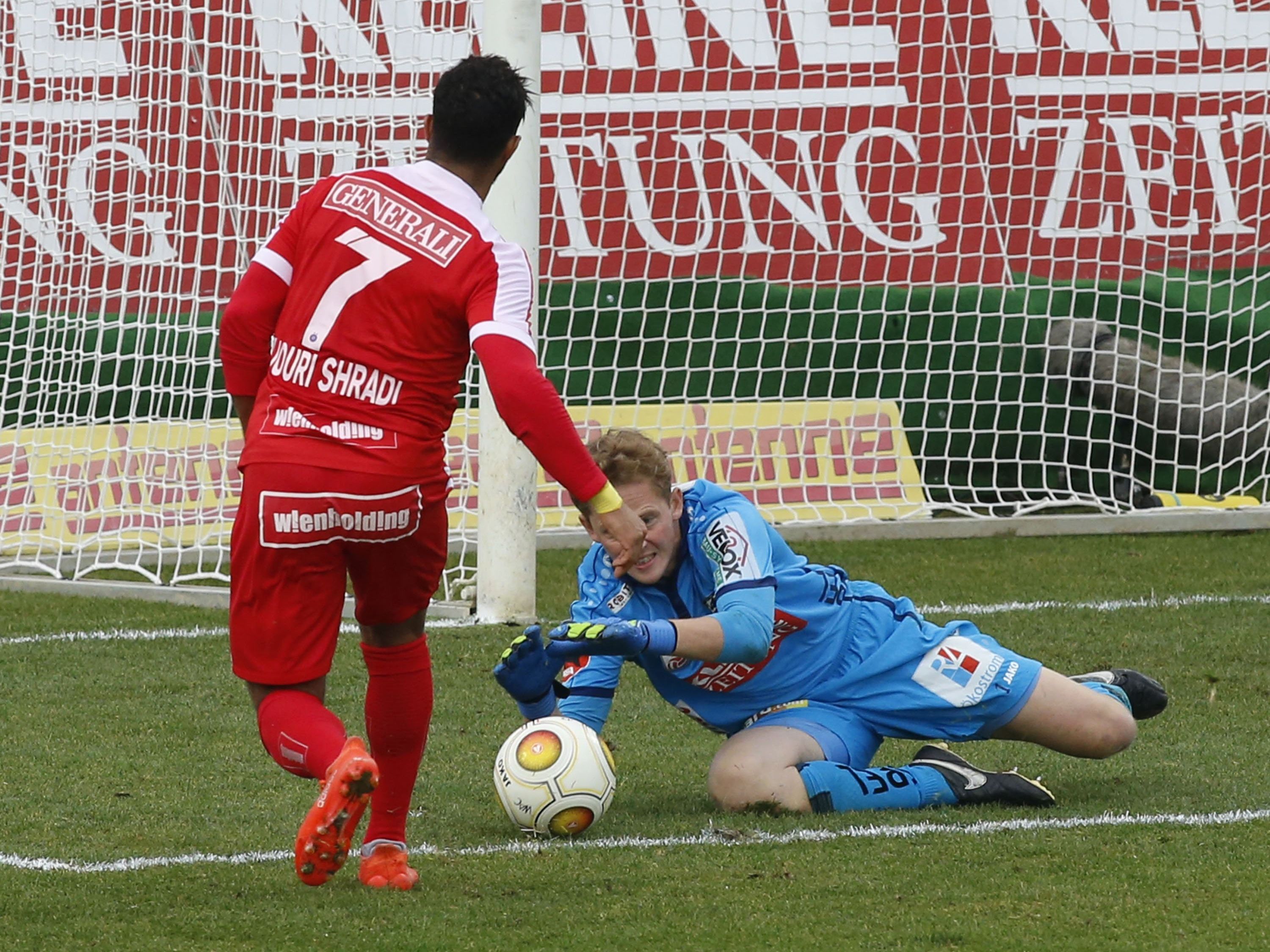 Ismael Tajouri erzielte das Führungstor der Wiener Austria. Ismael Tajouri erzielte das Führungstor der Wiener Austria.