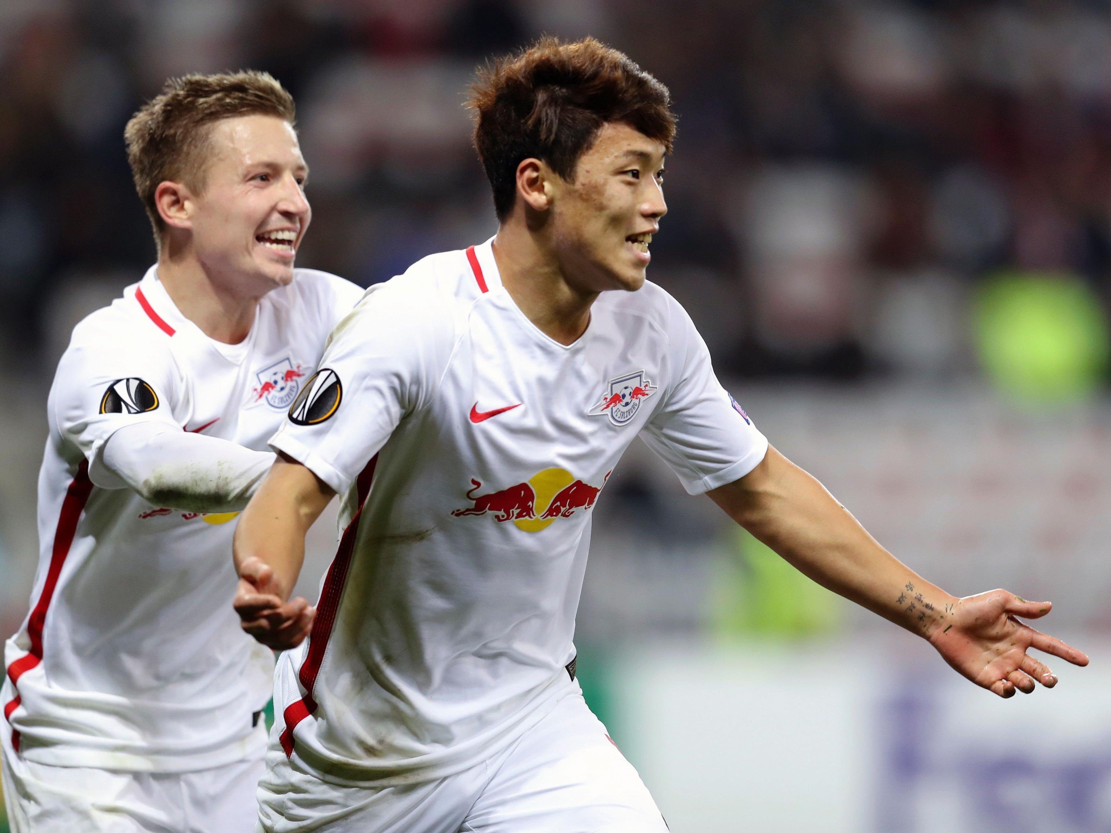 Red Bull Salzburg feierte den ersten Sieg in der Europa League-Gruppenphase. Red Bull Salzburg feierte den ersten Sieg in der Europa League-Gruppenphase.