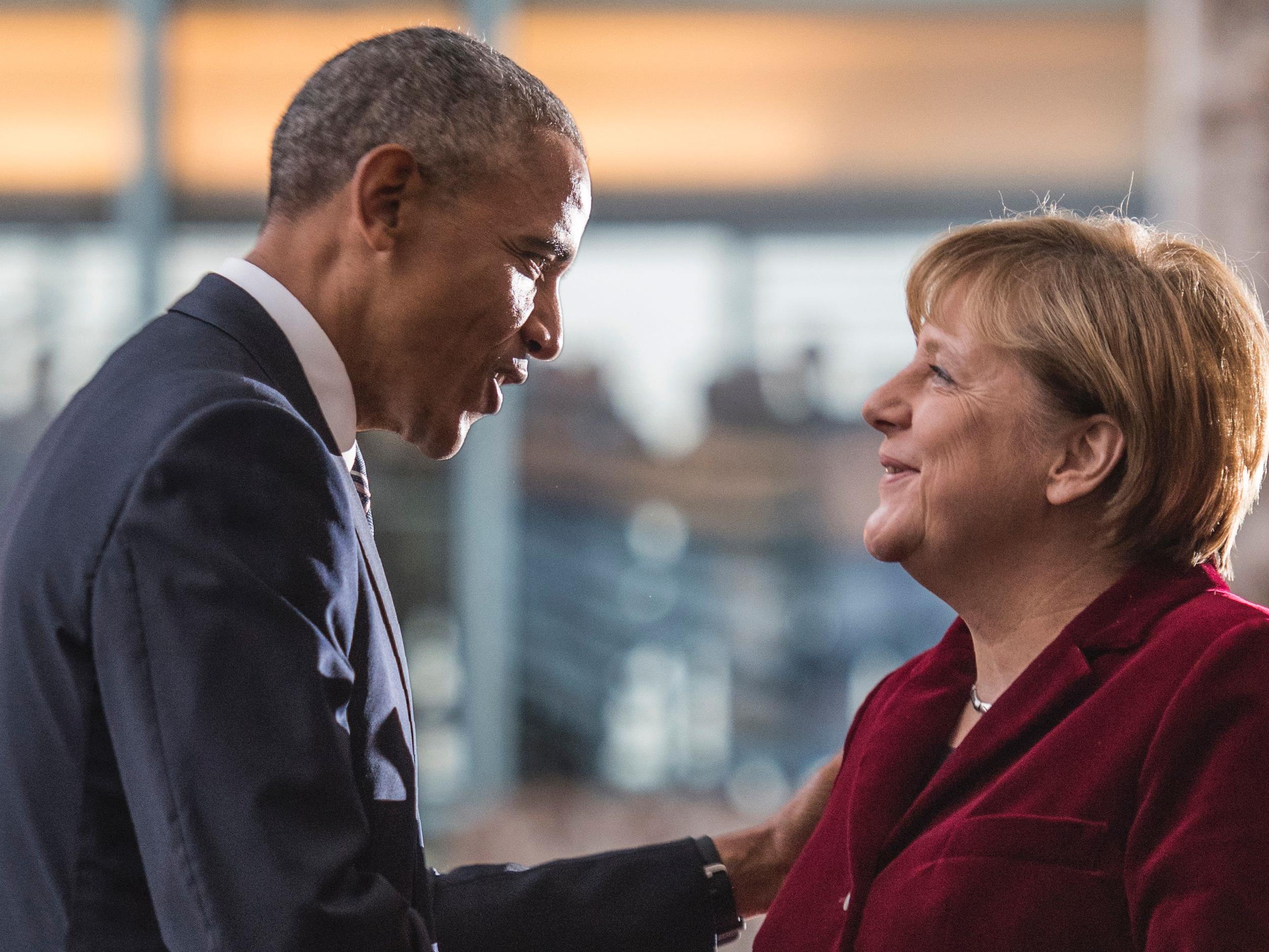 Obama und Merkel trafen sich am Donnerstag in Berlin.