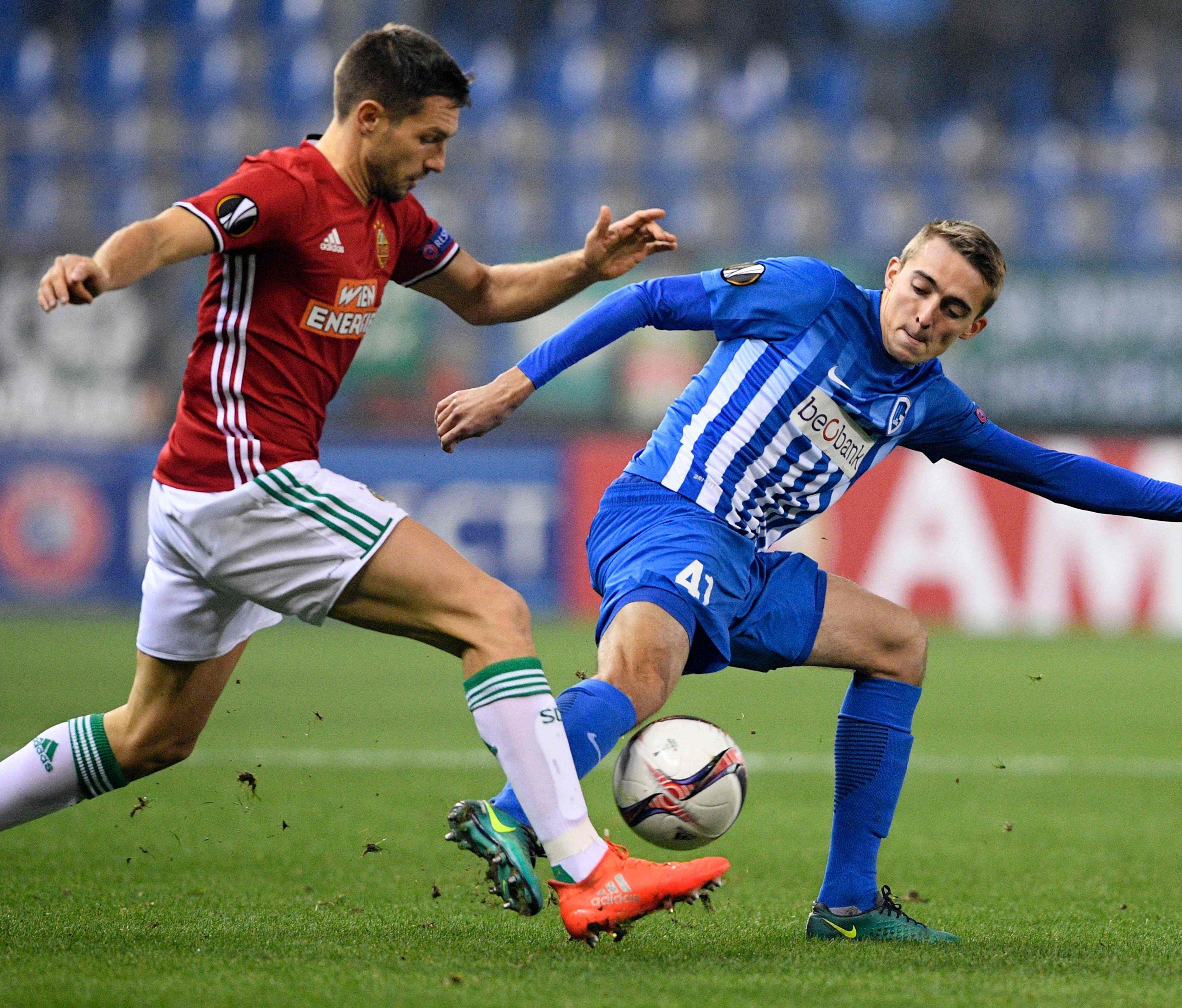 Europa League-Aus: Rapid Wien scheitert mit einem 0:1 in Genk. Europa League-Aus: Rapid Wien scheitert mit einem 0:1 in Genk.