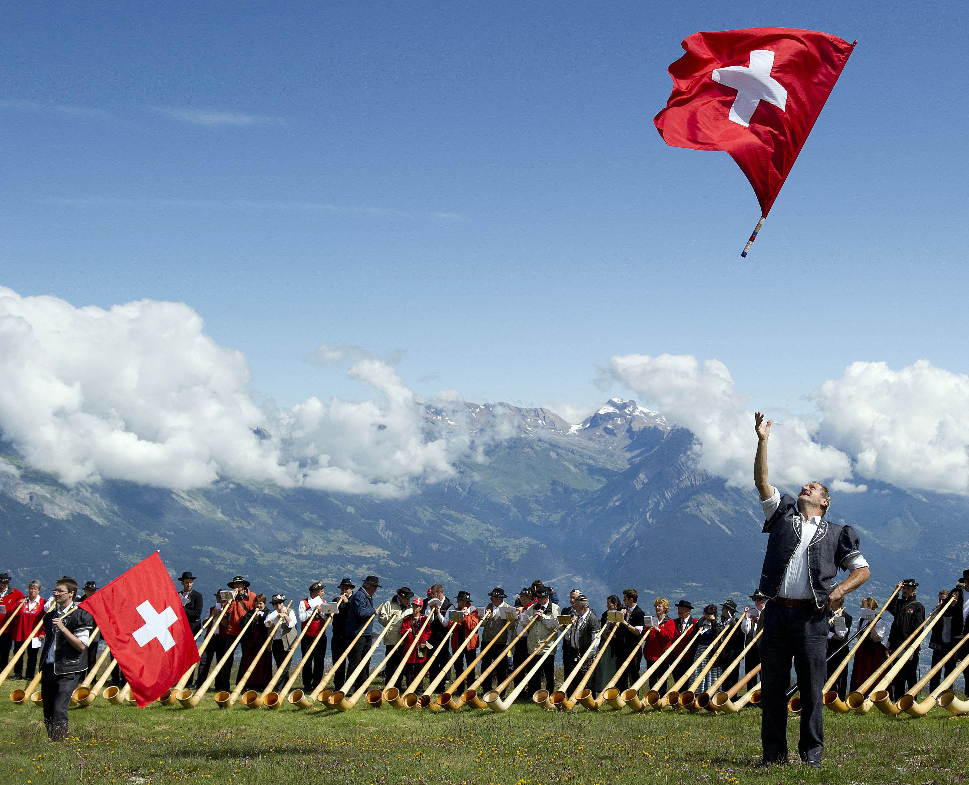 Schweizer obenauf. Schweizer obenauf.