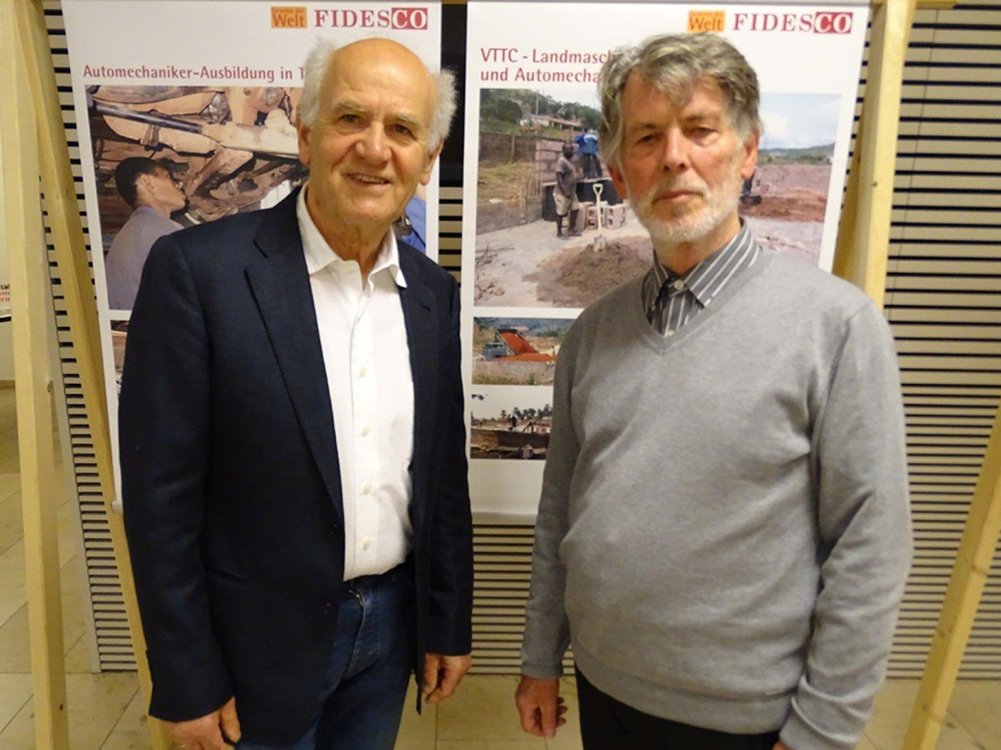 Hugo Ölz (r.) und Werner Ilg informierten über das FIDESCO-Projekt in Enugu.