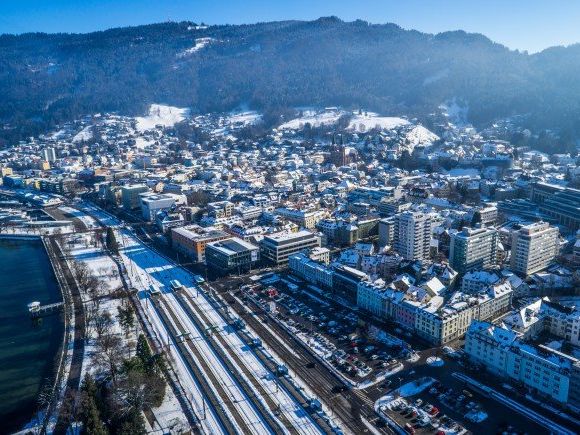 Das Seestadt-Areal aus der Luft. Das Seestadt-Areal aus der Luft.