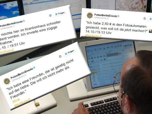 Die Berliner Polizei veröffentlicht unter dem Hashtag #nonotruf die skurrilsten Notrufe auf Twitter.