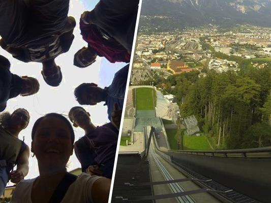 Nach Innsbruck auf die Berg-Isel-Schanze führte ein Ausflug 13 Jugendliche Bewohner des Vorarlberger SOS Kinderdorfs.