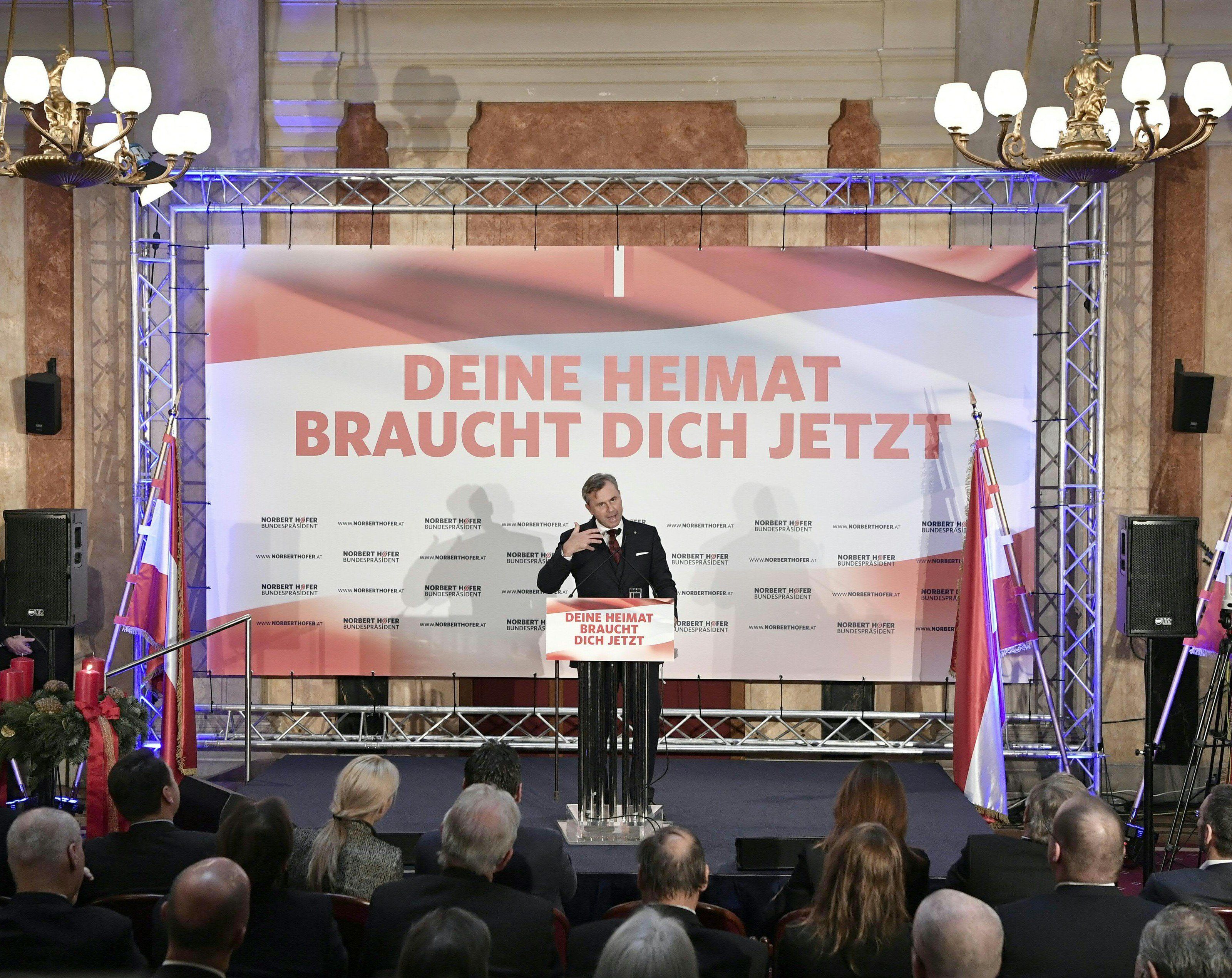Norbert Hofers Wahlkampfabschluss vor der Bundespräsidentenwahl. Norbert Hofers Wahlkampfabschluss vor der Bundespräsidentenwahl.