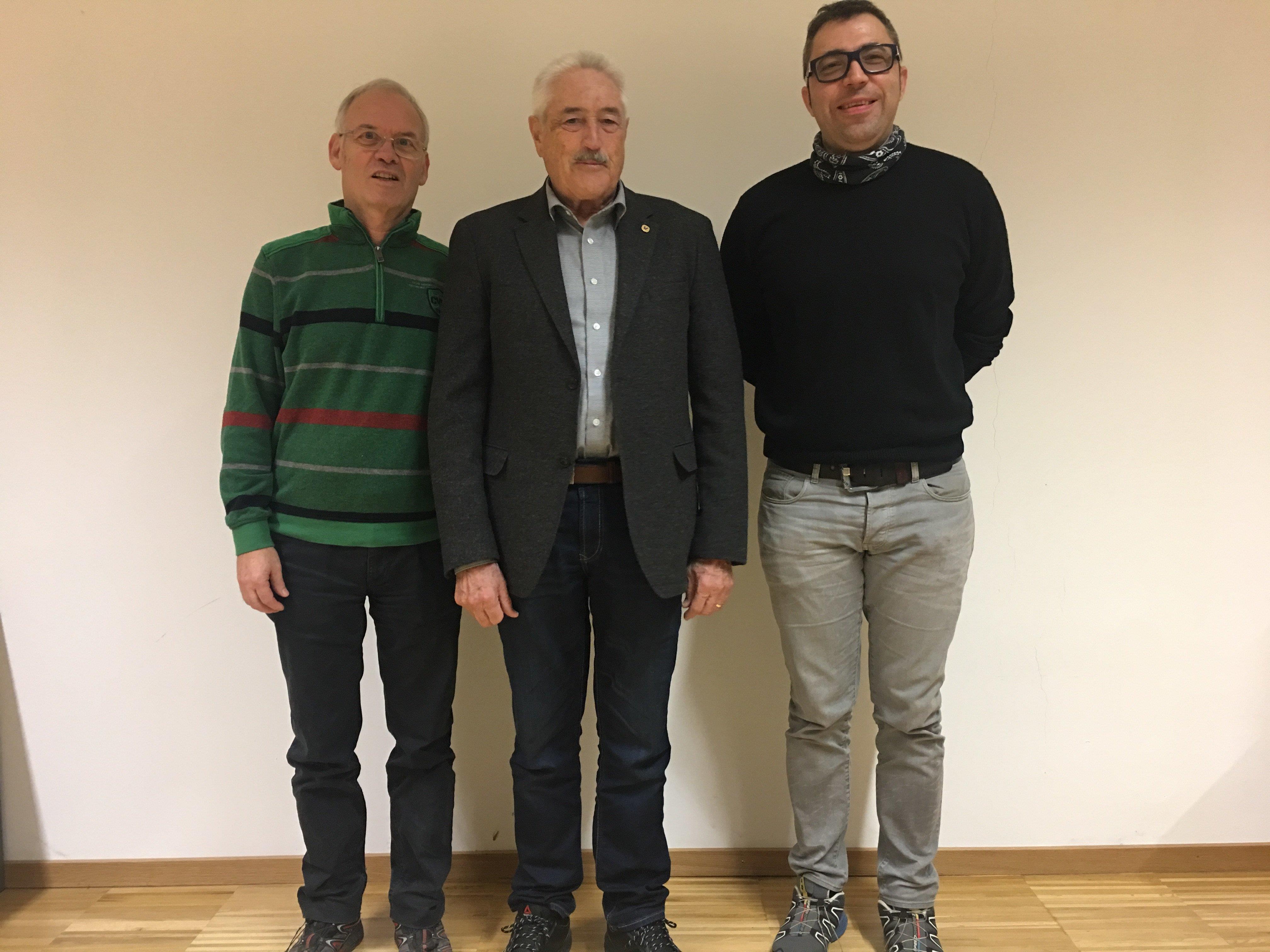 Gritsch Josef mit Obmann Dr. Oswald und Ulmer Peter,
