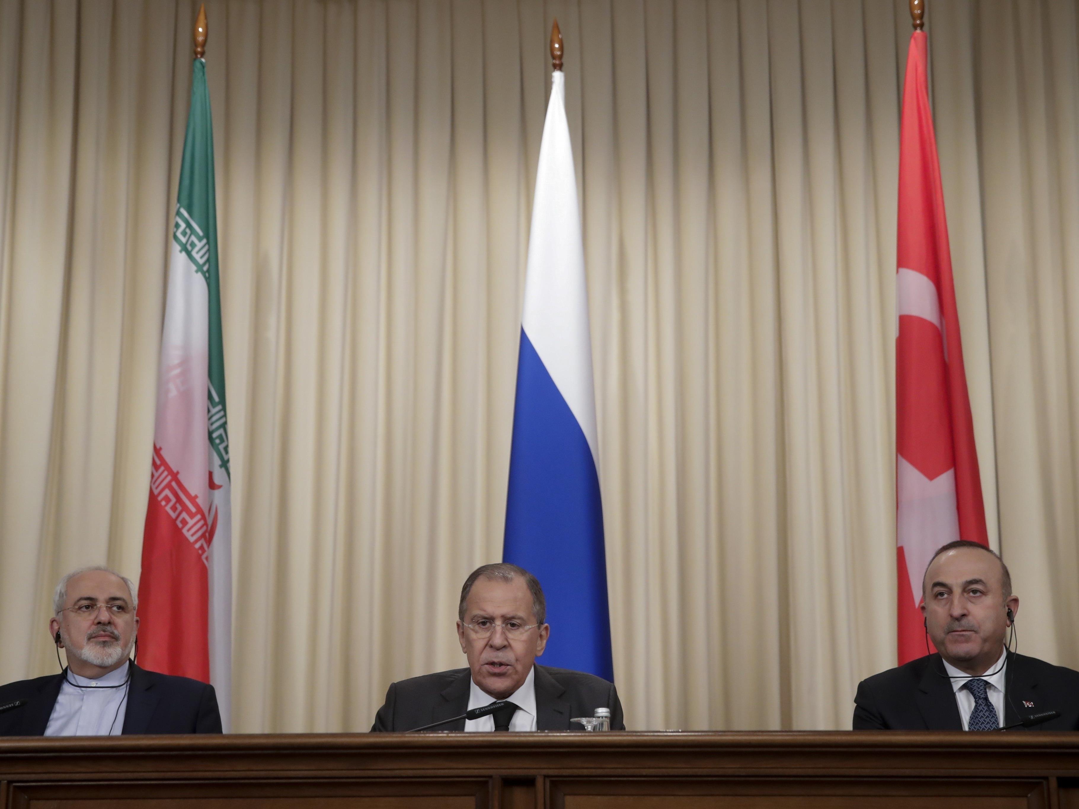 Die Außenminister der Türkei, Russlands und des Iran hatten sich in der vergangenen Woche in Moskau getroffen.