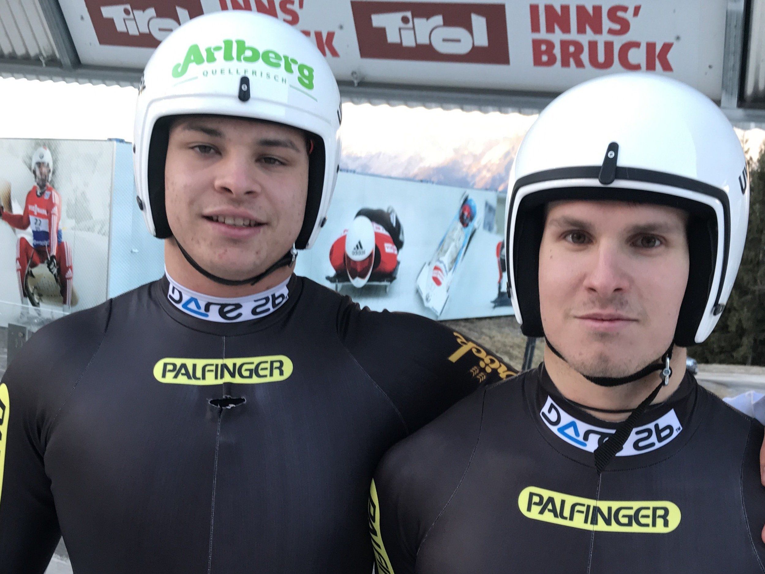 Die Bludenzer Top-Rodler Jonas Müller (links) und Thomas Steu Die Bludenzer Top-Rodler Jonas Müller (links) und Thomas Steu