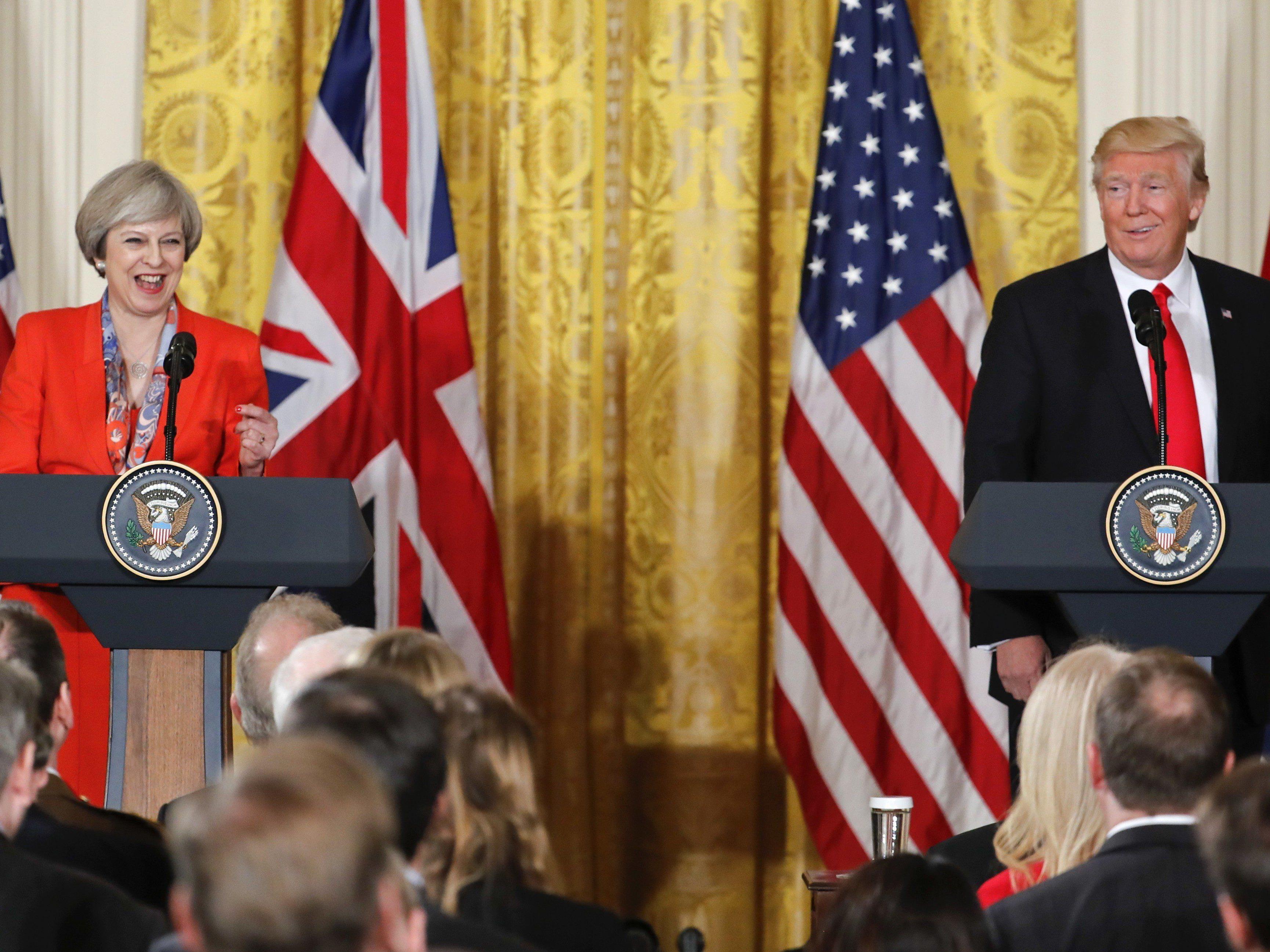 US-Präsident Donald Trump empfieng die britische Premierministerin Theresa May.