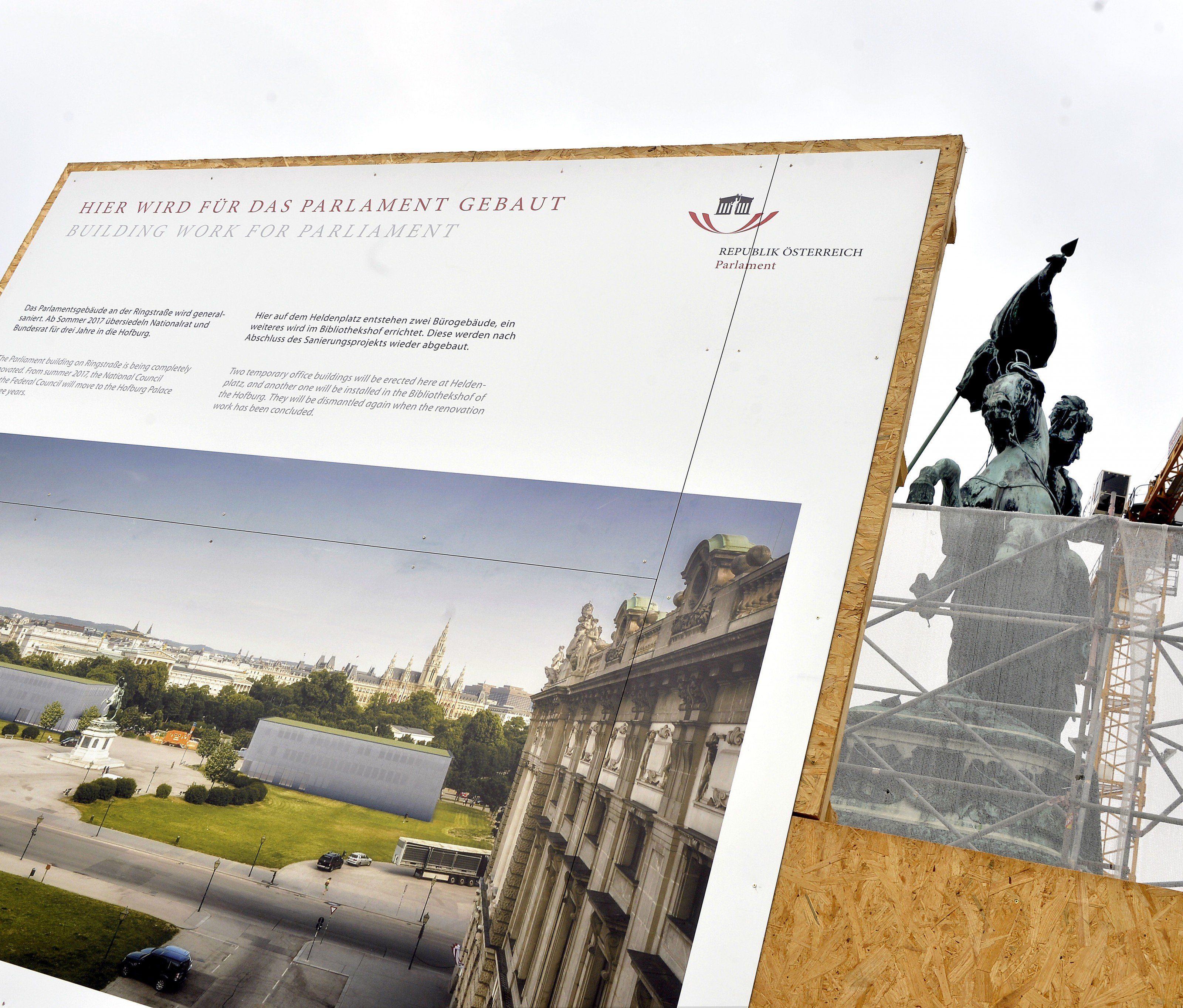 Der Rohbau der Parlaments-Ausweichquartiere ist fertig Der Rohbau der Parlaments-Ausweichquartiere ist fertig