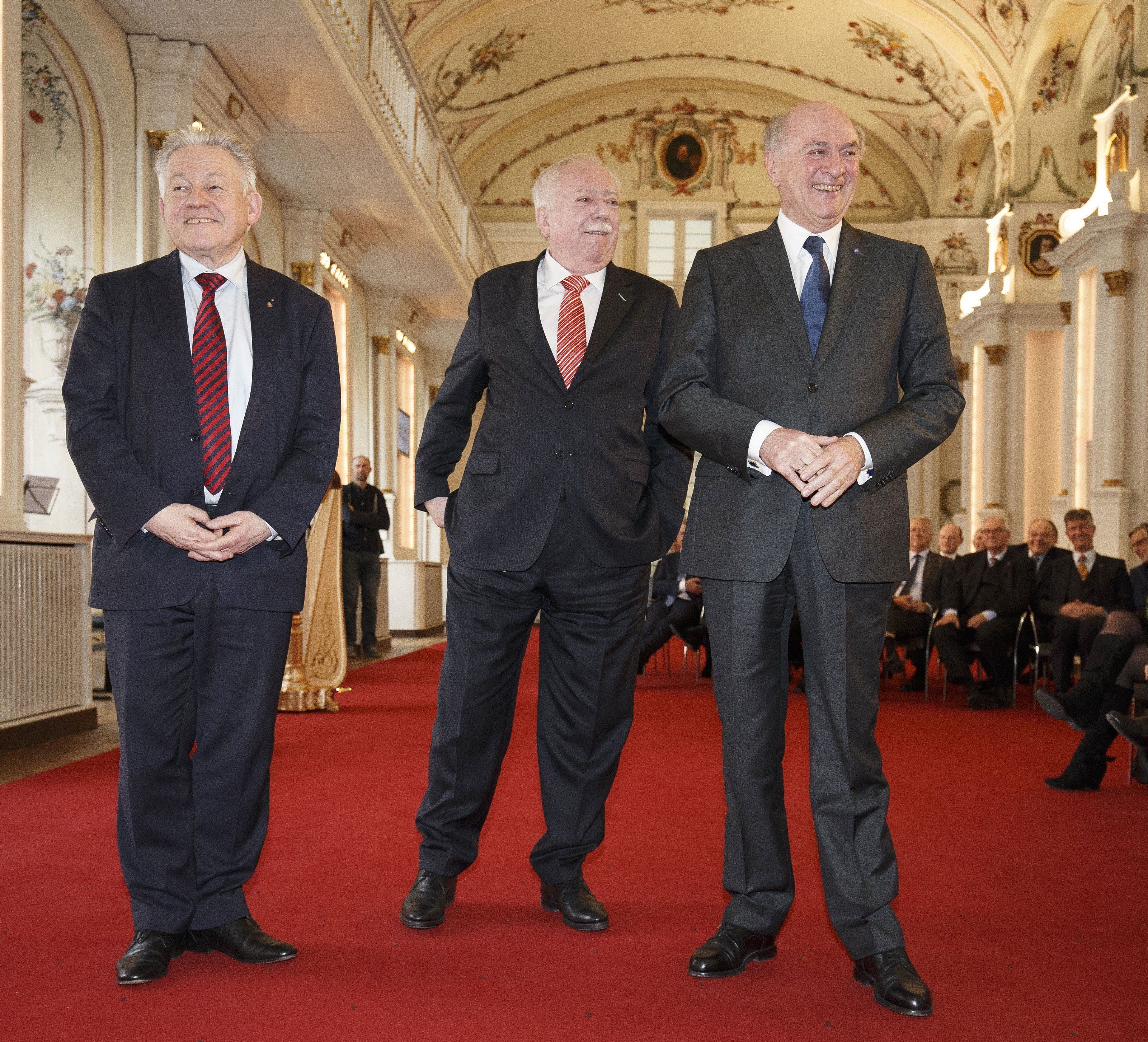 (v.l.) LH Josef Pühringer (ÖVP), LH Michael Häupl (SPÖ) und LH Erwin Pröll (ÖVP) am Montag